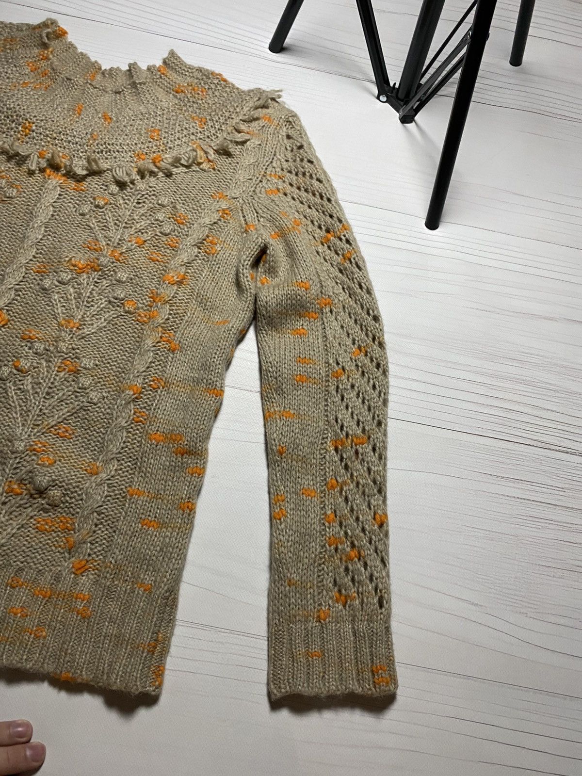 Love Moschino Love Moschino ruffle collar textured knit sweater Size M / US 6-8 / IT 42-44 - 10 Thumbnail