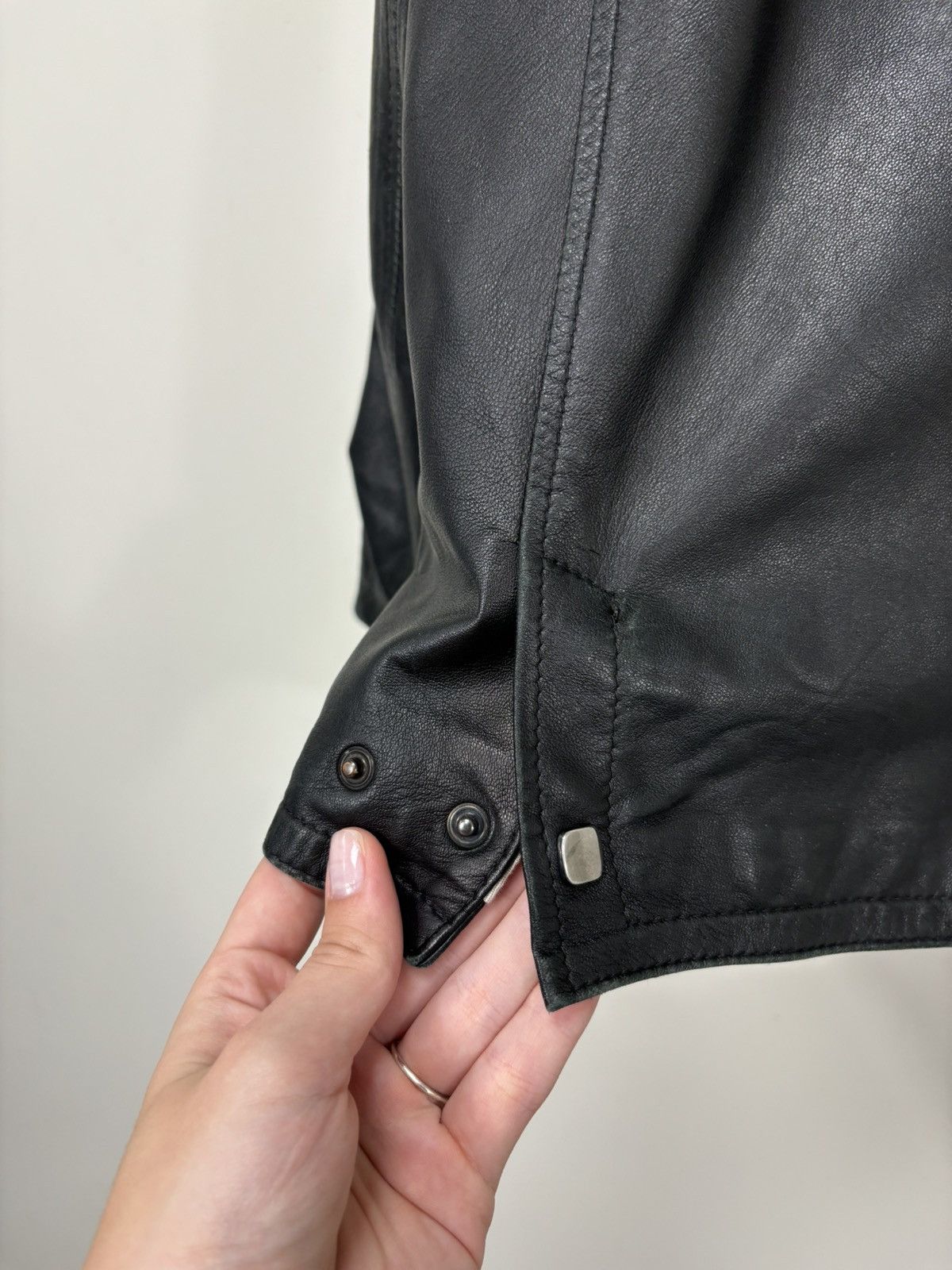 Gimo's Gimo’s Vintage Men’s Black Full Zip Italian Leather Jacket Size US S / EU 44-46 / 1 - 21 Thumbnail