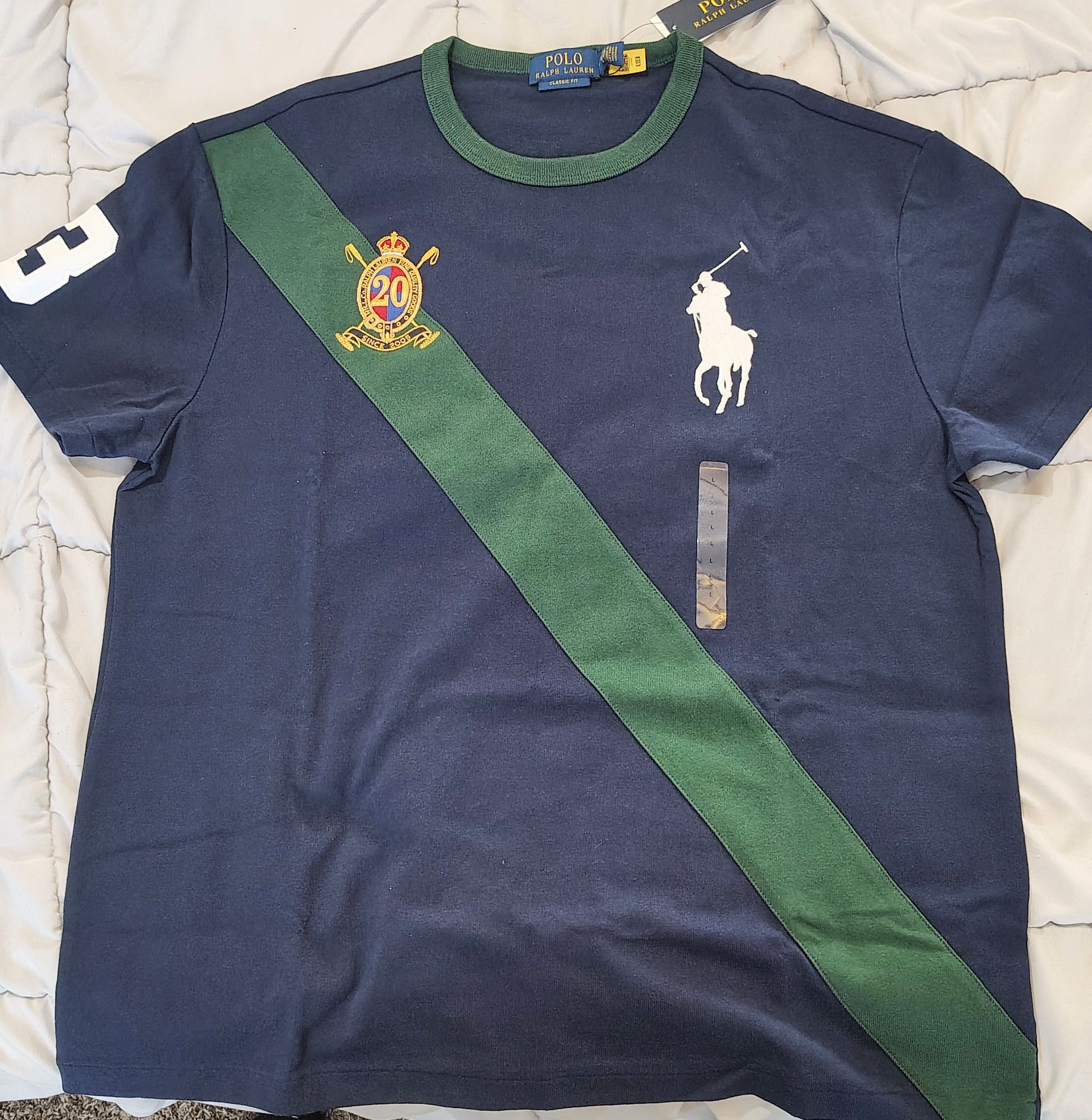 Polo Ralph Lauren Polo Ralph Lauren Crest Tee Navy Green NWT Size Large Size US L / EU 52-54 / 3 - 1 Thumbnail