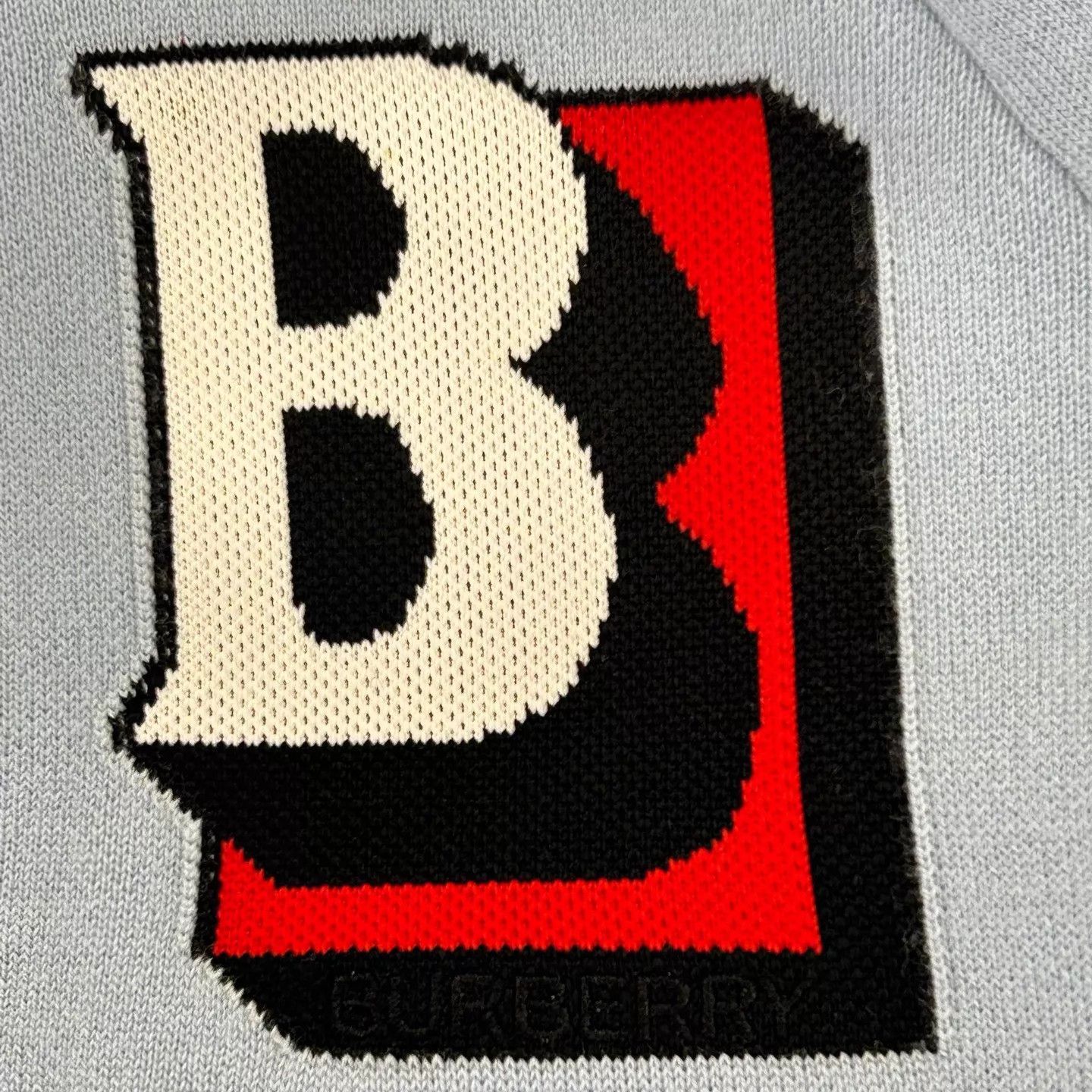 Burberry Burberry light blue knit wool emb logo zip jkt Size US XXS / EU 40 - 7 Thumbnail
