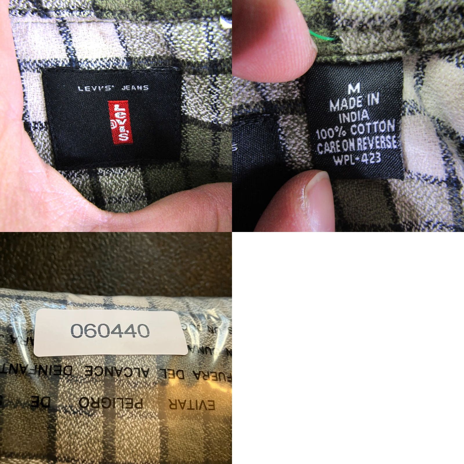 Levi's VINTAGE Levi's Button-Up Shirt Green Plaid Flannel Mens Medium 90s Work Classic Size US M / EU 48-50 / 2 - 8 Thumbnail