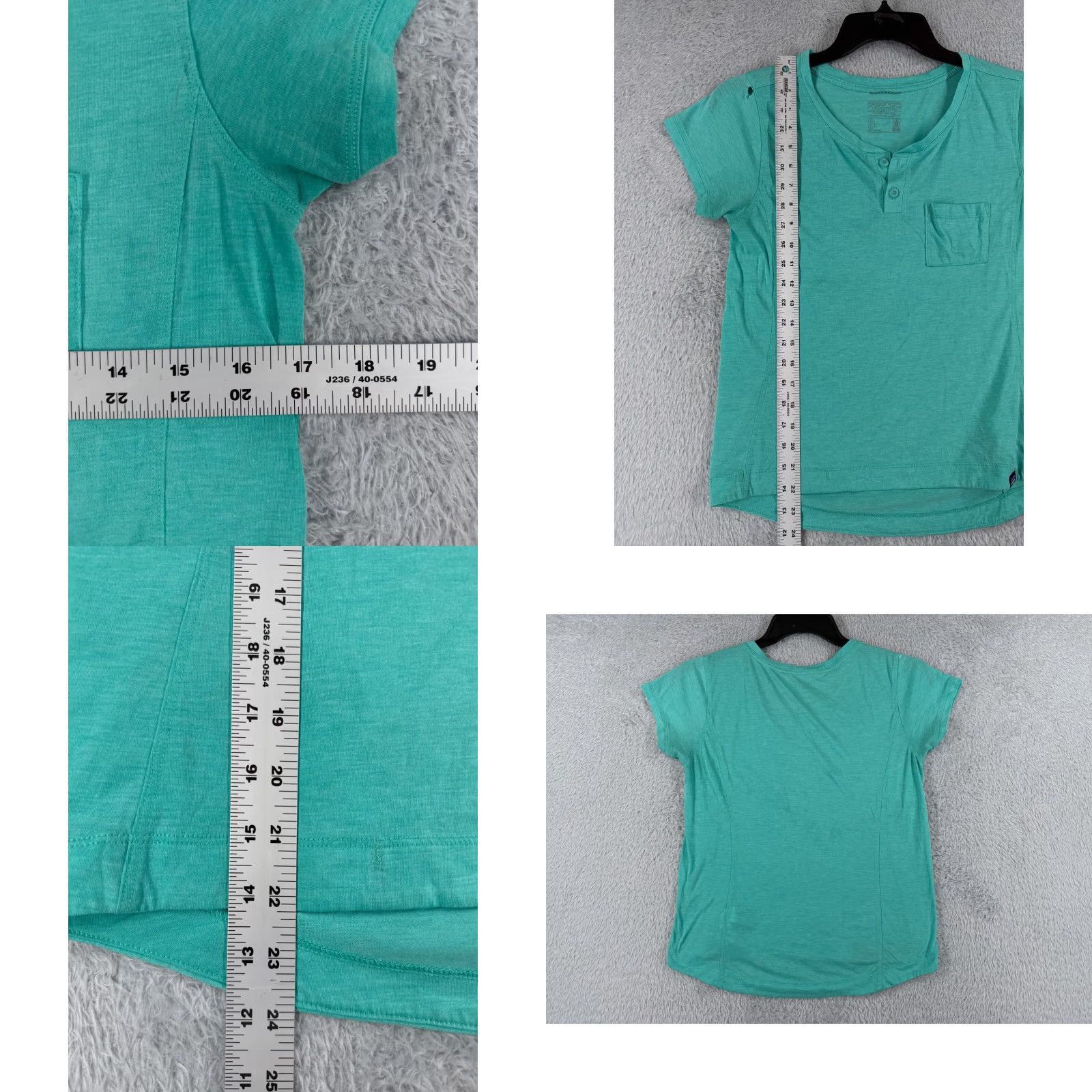 Patagonia Patagonia Shirt Women S Teal Short Sleeve Henley Capilene Cool Trail Size S / US 4 / IT 40 - 9 Thumbnail