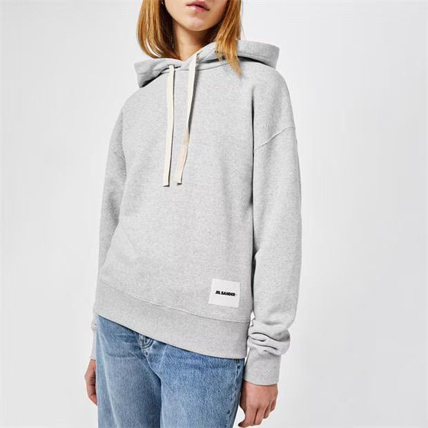 Jil Sander o1g2r1mq1024 Logo Sweat Hoodie in Grey Size XS / US 0-2 / IT 36-38 - 3 Thumbnail