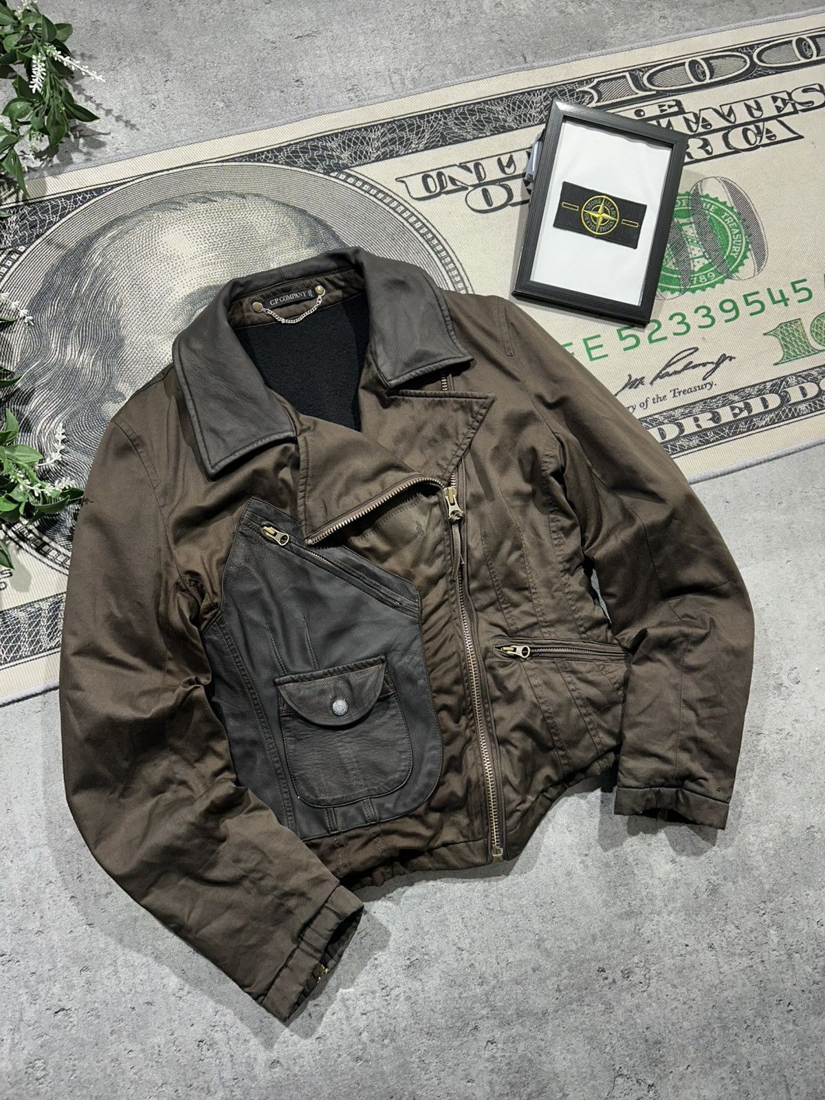 C.P. Company C.P. Company Vintage Leather Biker Motorcycle Jacket Size M / US 6-8 / IT 42-44 - 2 Thumbnail