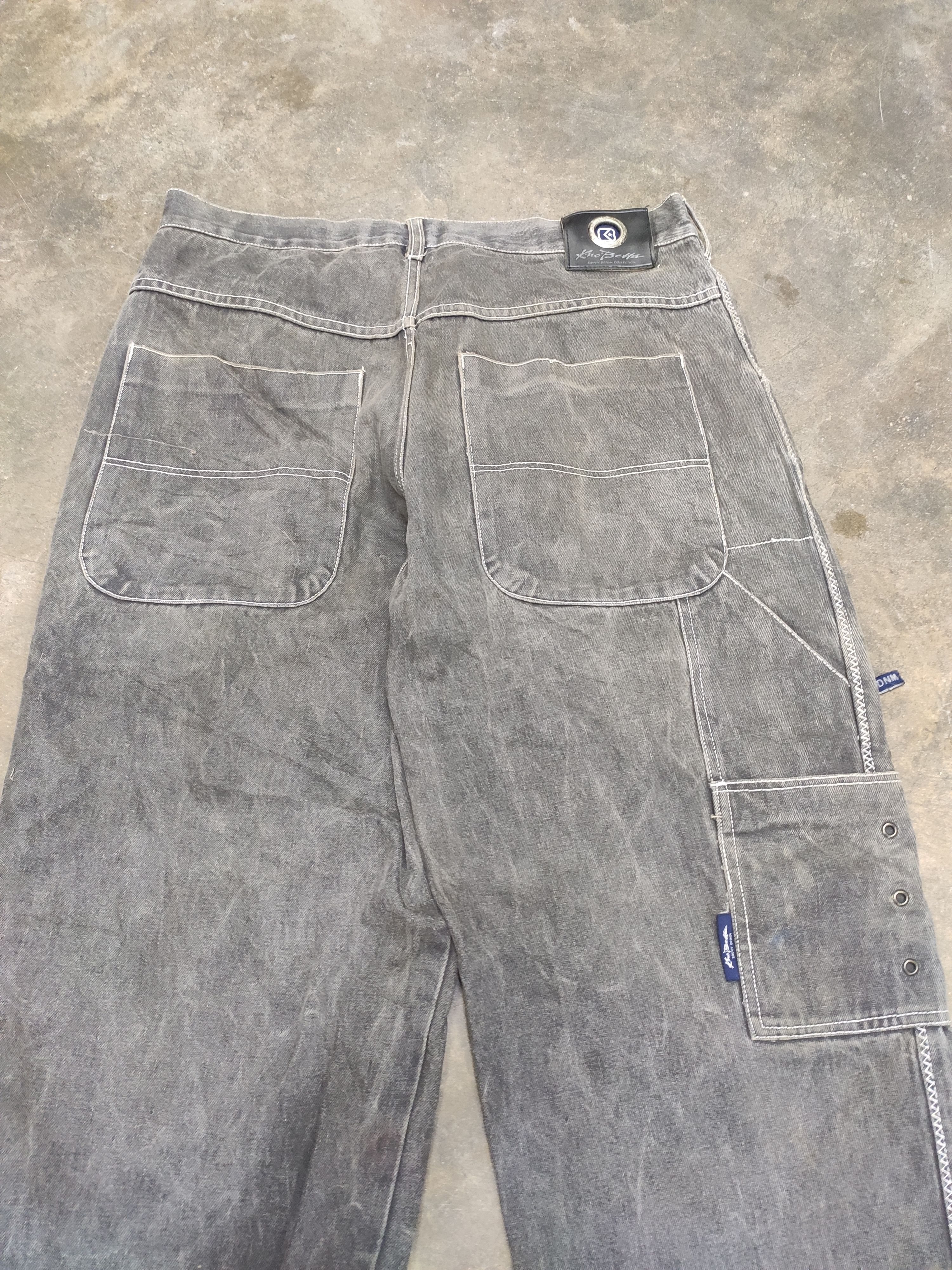 Fubu 🔥 Kno Betta savvy denim baggy JNCO design hype faded Size US 36 / EU 52 - 12 Thumbnail