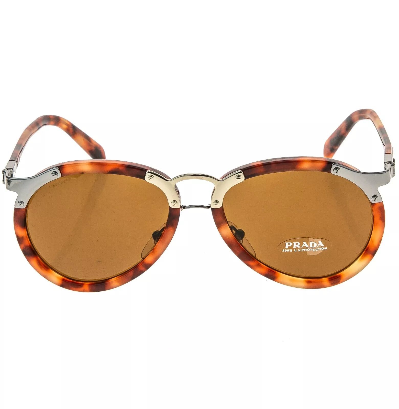 Prada PRADA 01T WANDERER Aviator PR01TS Red Brown Sunglasses 01TS Size ONE SIZE - 11 Thumbnail
