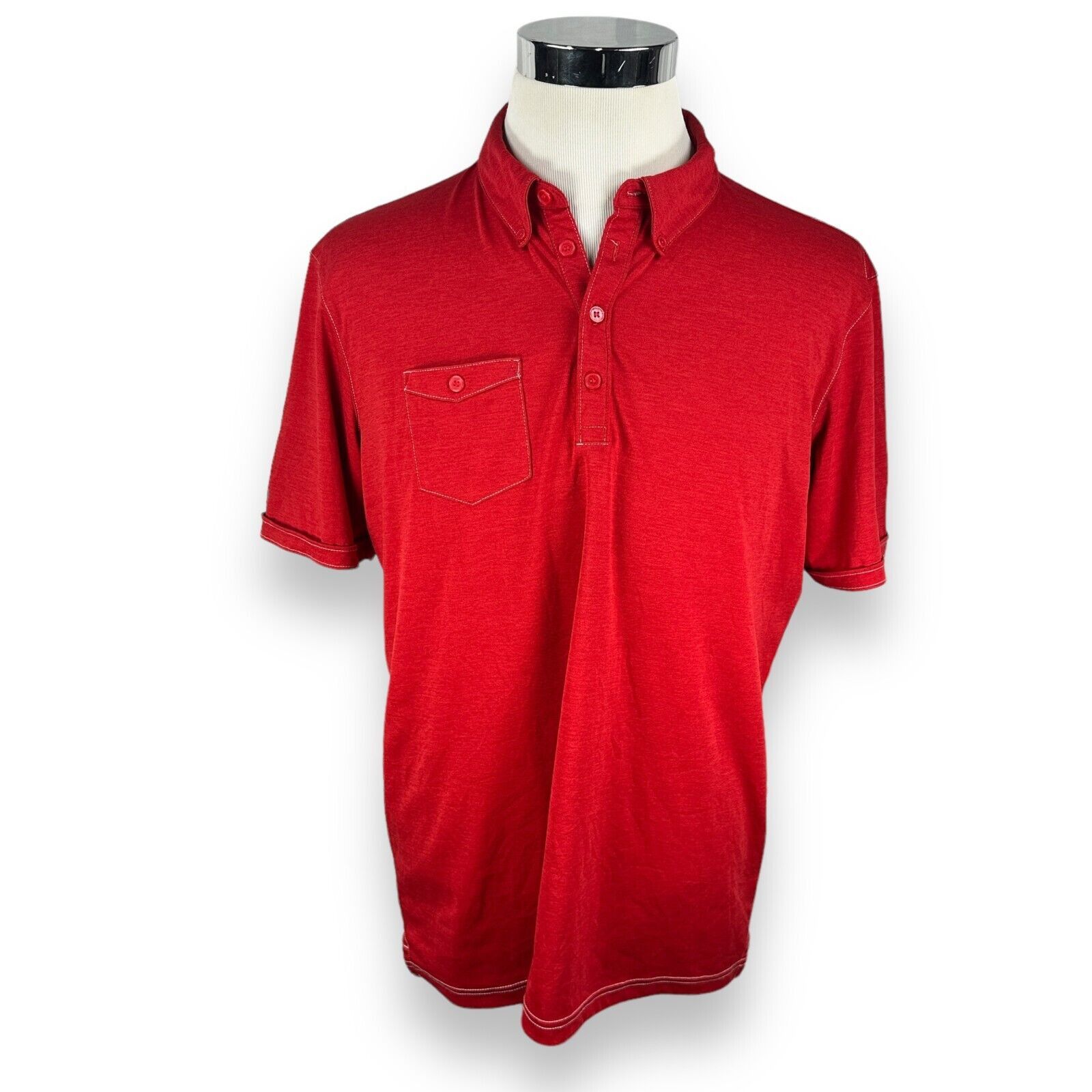 PING Ping Polo Shirt XL Red Sensor cool Golf Pocket Collar Size US XL / EU 56 / 4 - 1 Thumbnail