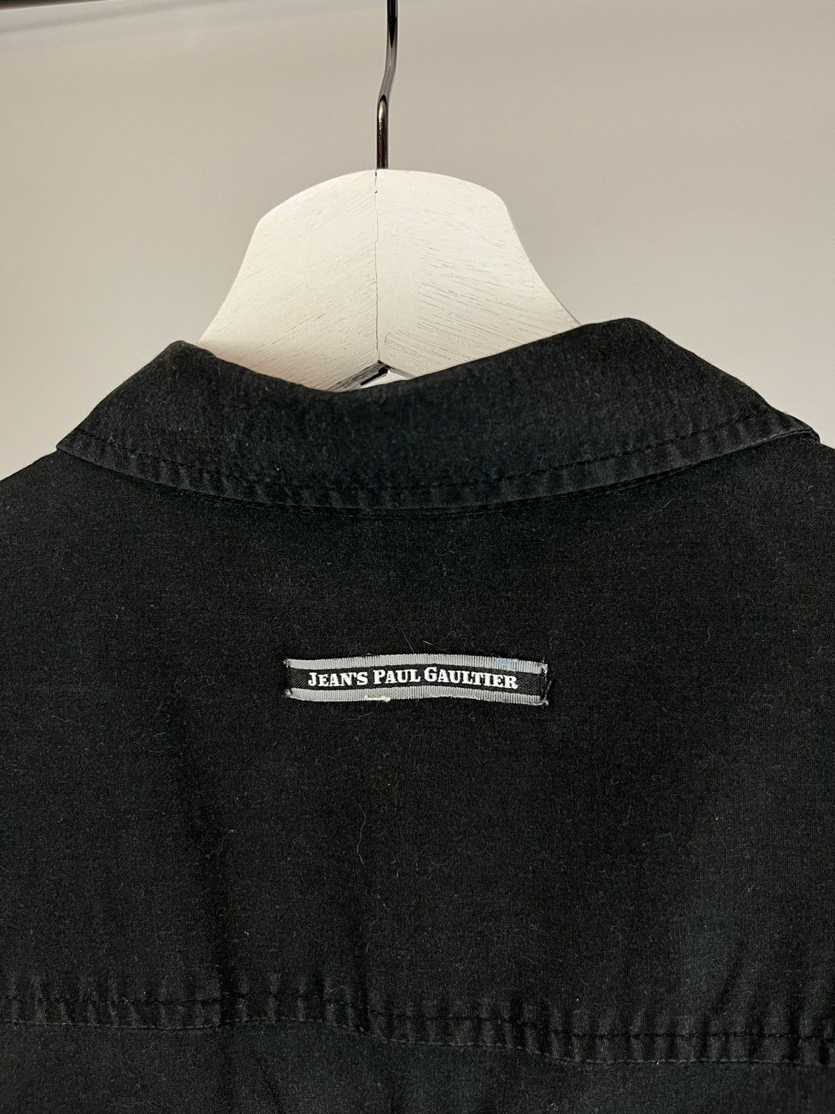 Jean Paul Gaultier Vintage Jean Paul Gaultier Black Shirt Double Big Logo Size S / US 4 / IT 40 - 5 Thumbnail