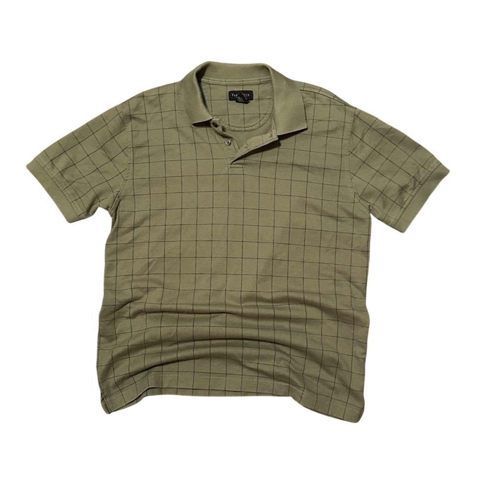 Van Heusen Van Heusen Mens Polo Shirt Grid Pattern Short Sleeve Size L Size US L / EU 52-54 / 3 - 1 Thumbnail