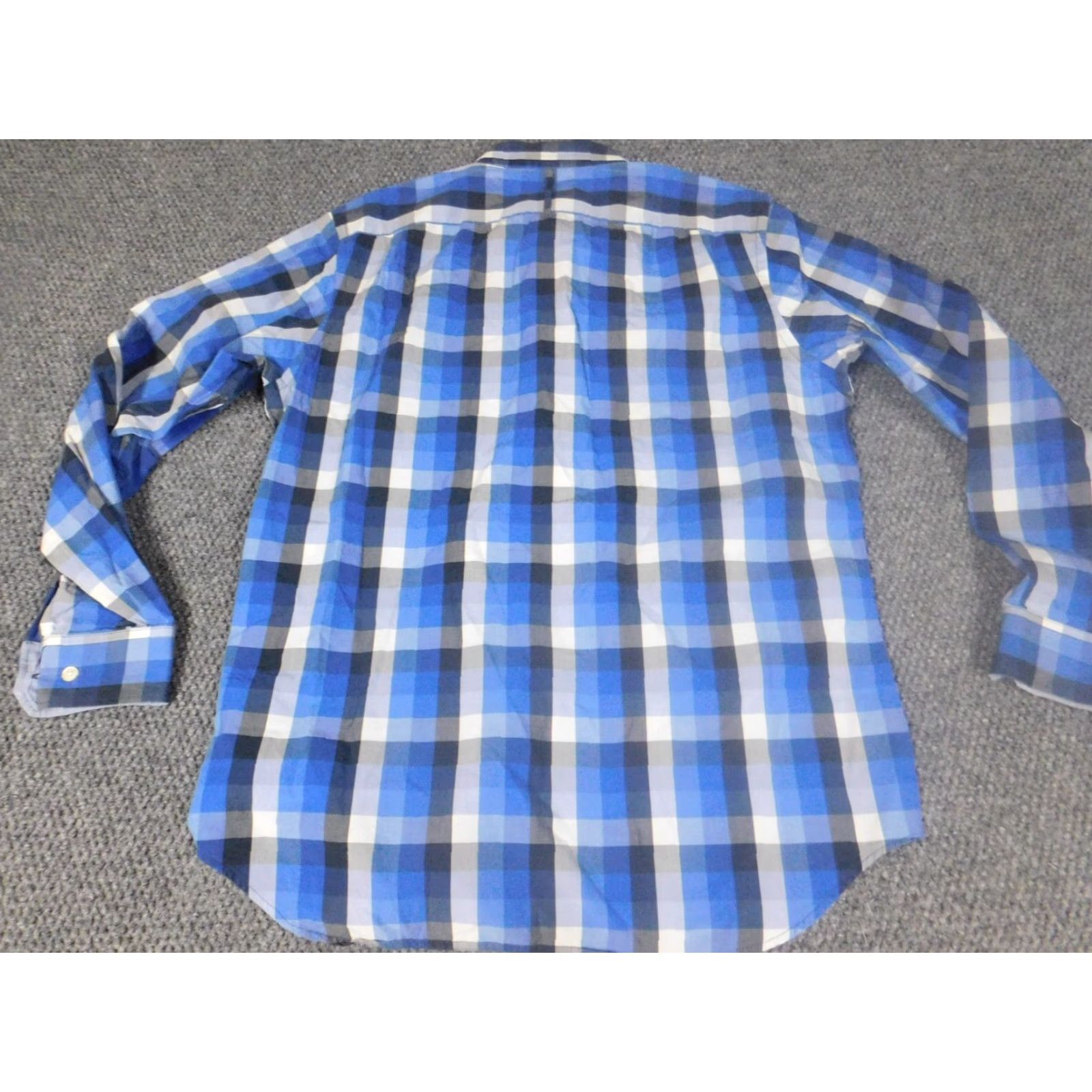 Banana Republic Banana Republic Mens Shirt Long Sleeve Button-Up Collared Blue Plaid Regular M Size US M / EU 48-50 / 2 - 6 Thumbnail