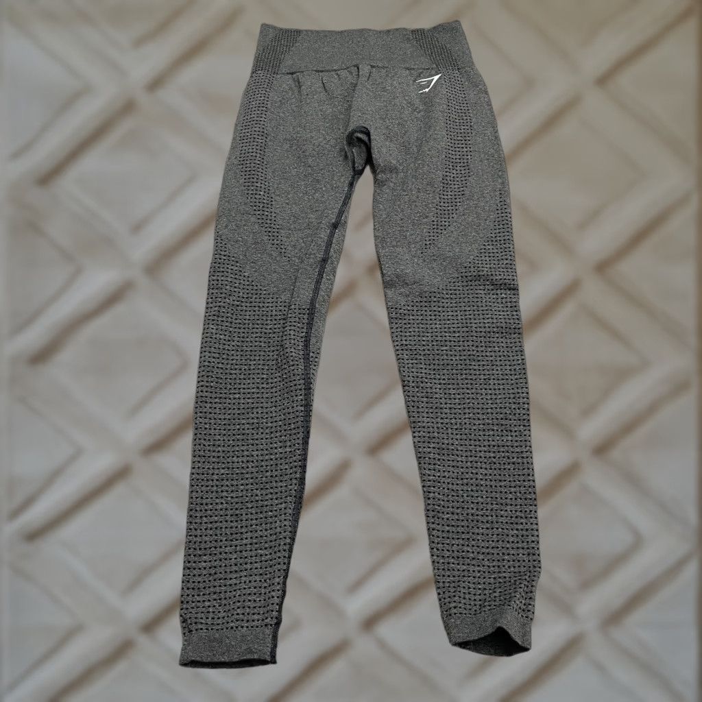 Gymshark GYMSHARK Seamless Compression Leggings Womens XS Gray High Rise Yoga Athleisure Size 26" / US 2 / IT 38 - 1 Thumbnail
