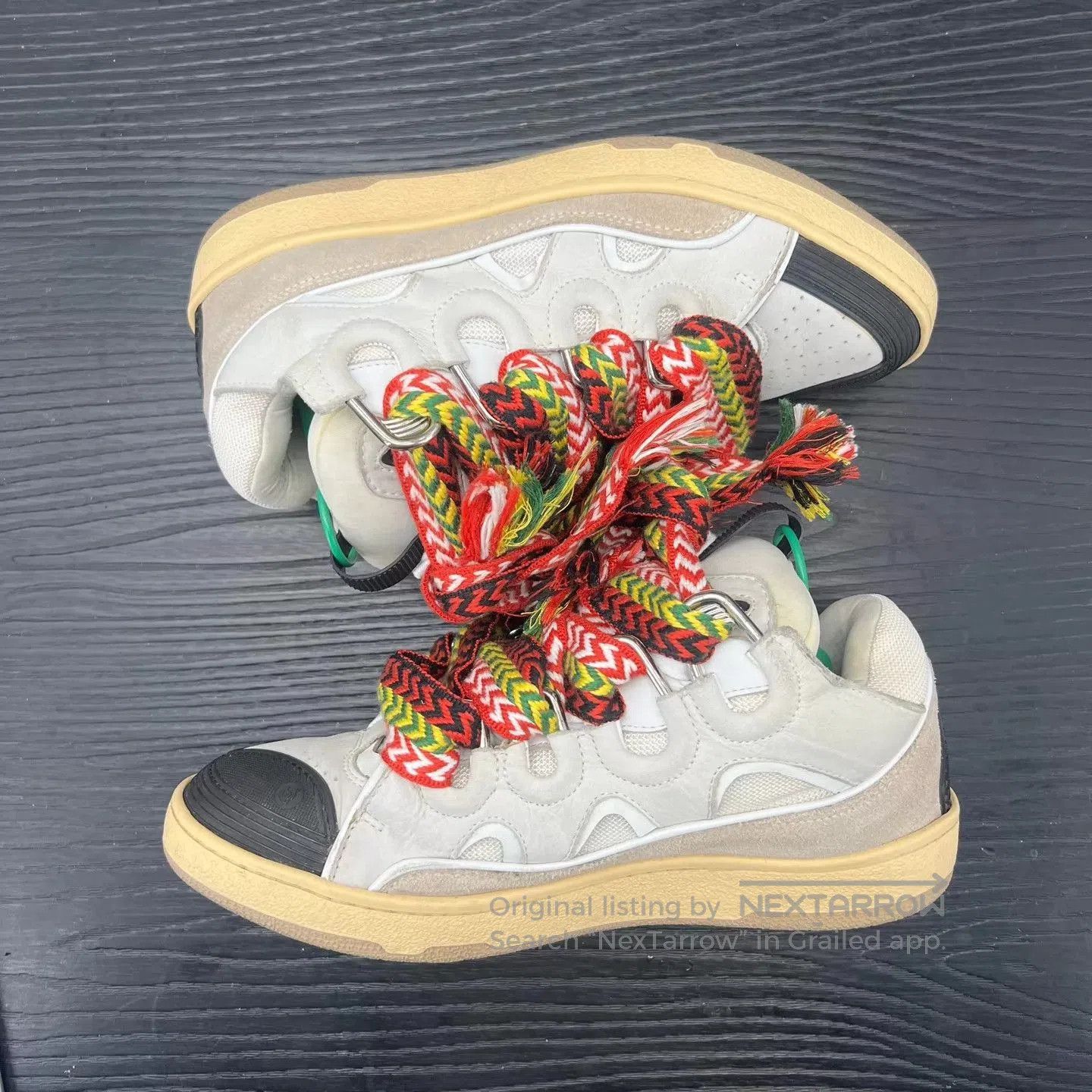 Lanvin Multi-Colored Laced Lowtop Sneakers. Size US 8 / EU 41 - 2 Thumbnail