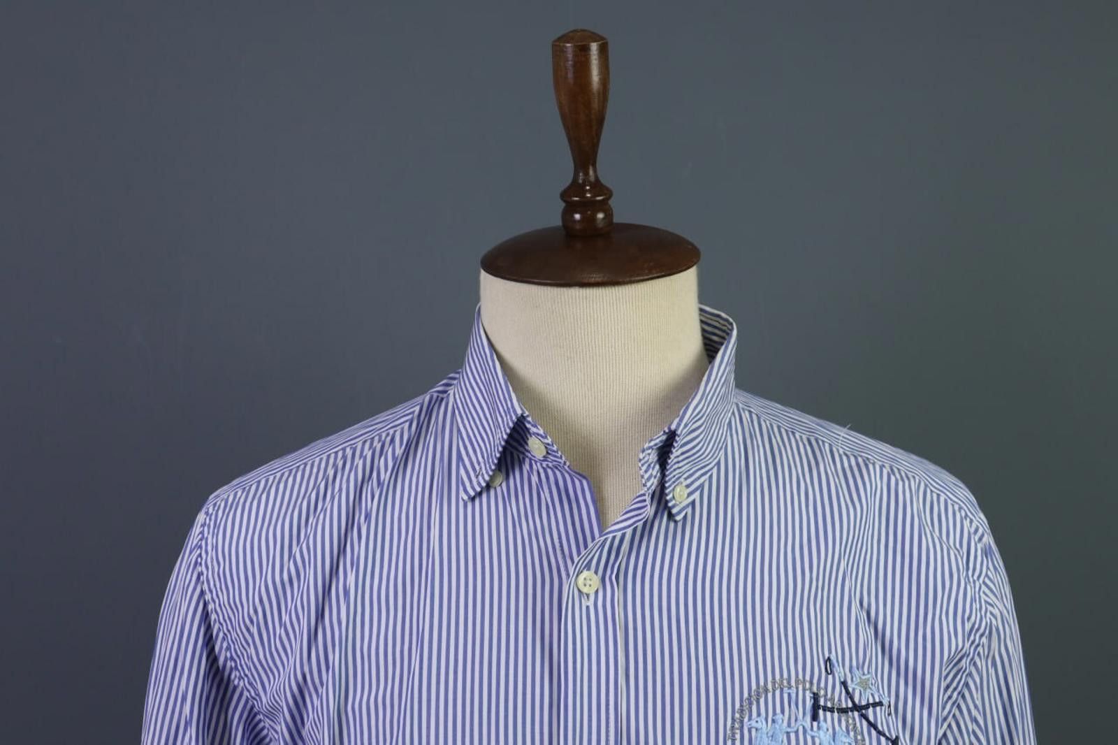 La Martina La Martina Buenos Aires Blue Striped Button Shirt Size XXL Size US XXL / EU 58 / 5 - 2 Thumbnail