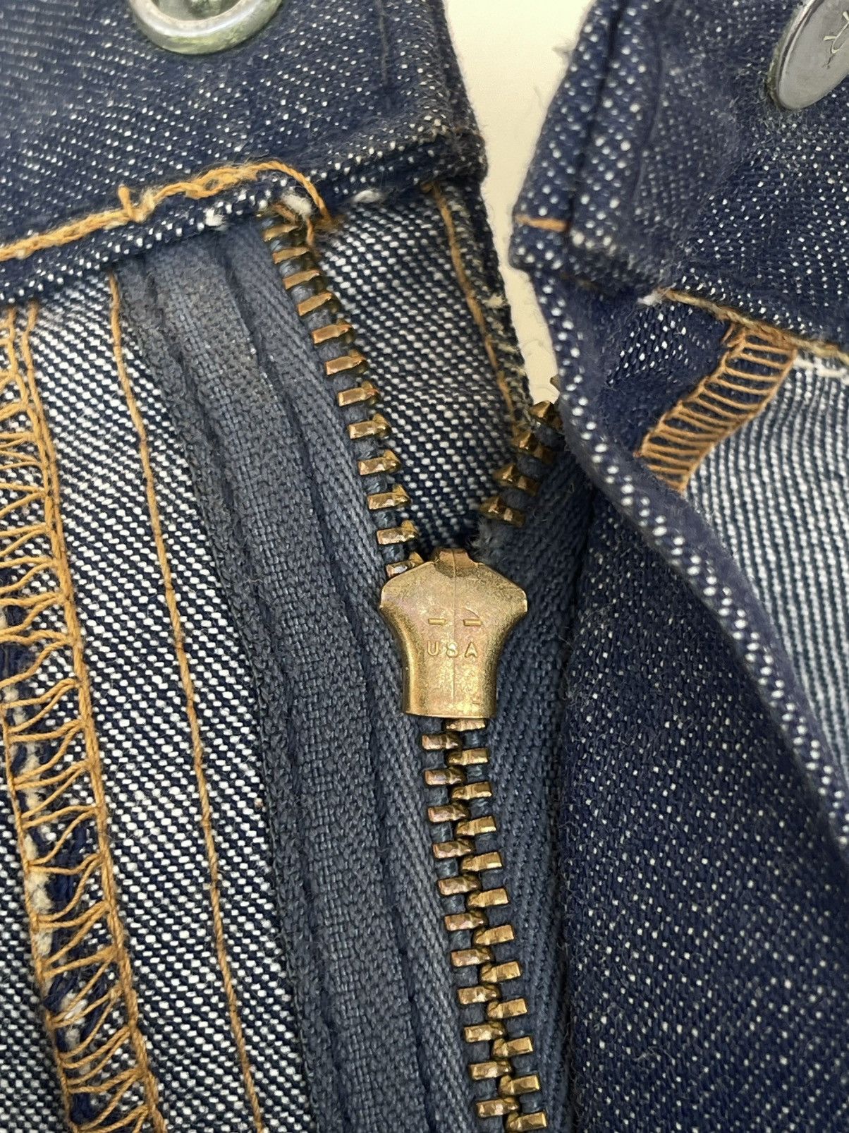 Levi's 6037 Big E Tab Talon Zip Fly Straight Fit Denim Jeans 60s Size 26" / US 2 / IT 38 - 12 Thumbnail
