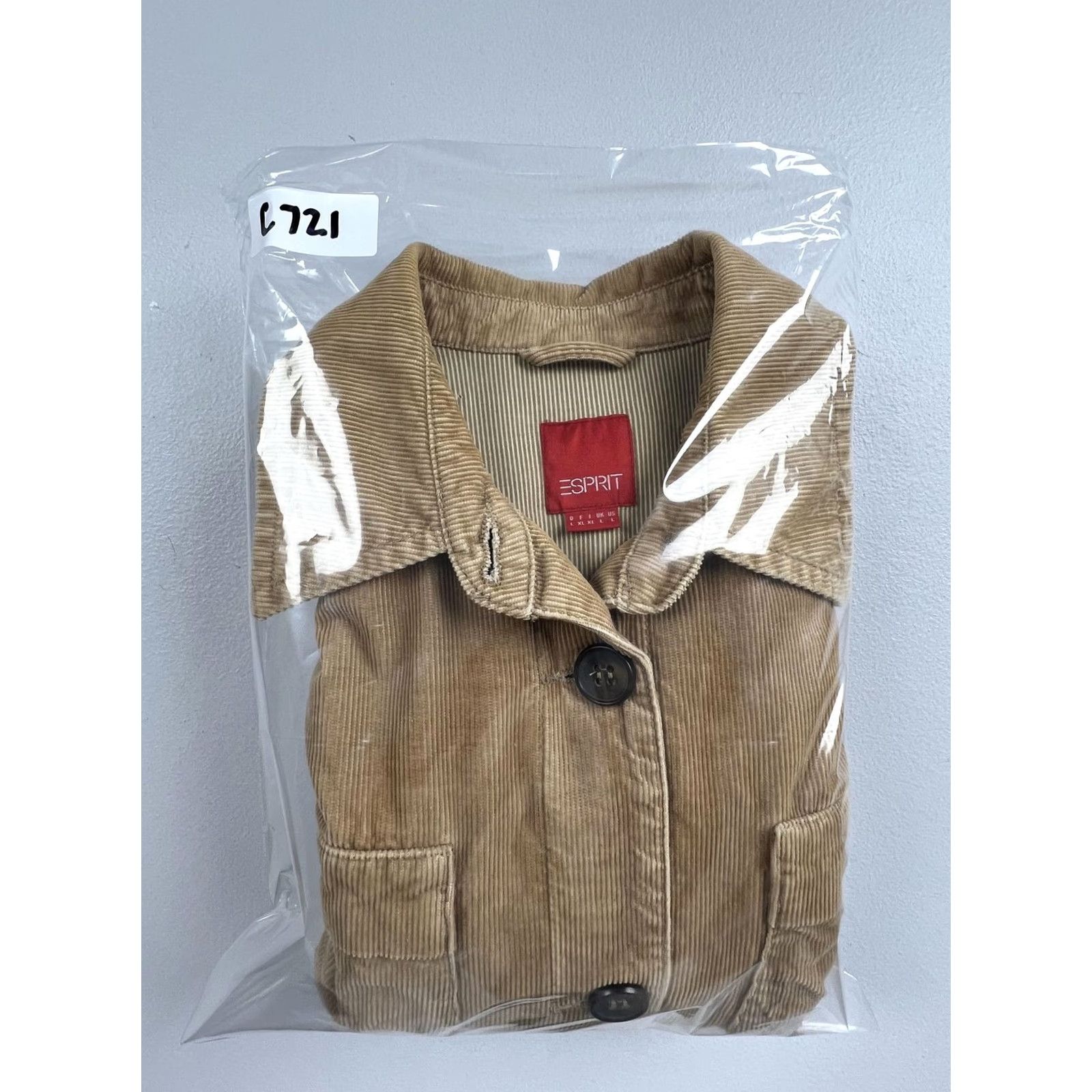 Esprit Esprit Jacket Womens L Brown Corduroy Button Front Utility Pockets Lined Size L / US 10 / IT 46 - 8 Thumbnail