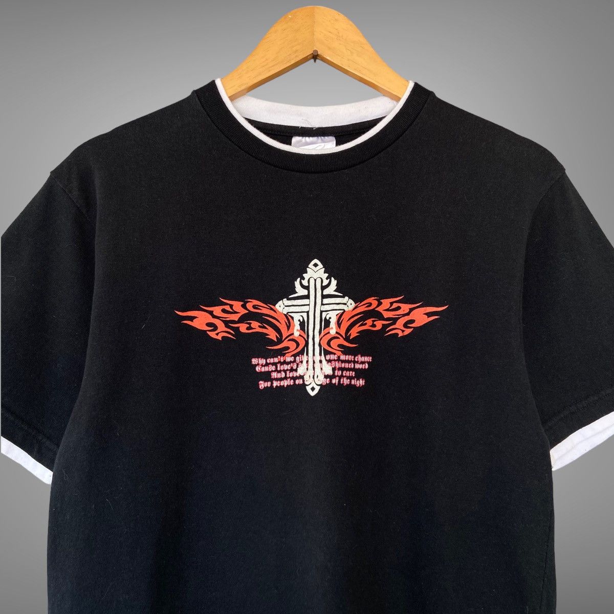 If Six Was Nine 📢LASTSROP📢 Double Layer Style Tribal Cross Tee Size US M / EU 48-50 / 2 - 6 Thumbnail