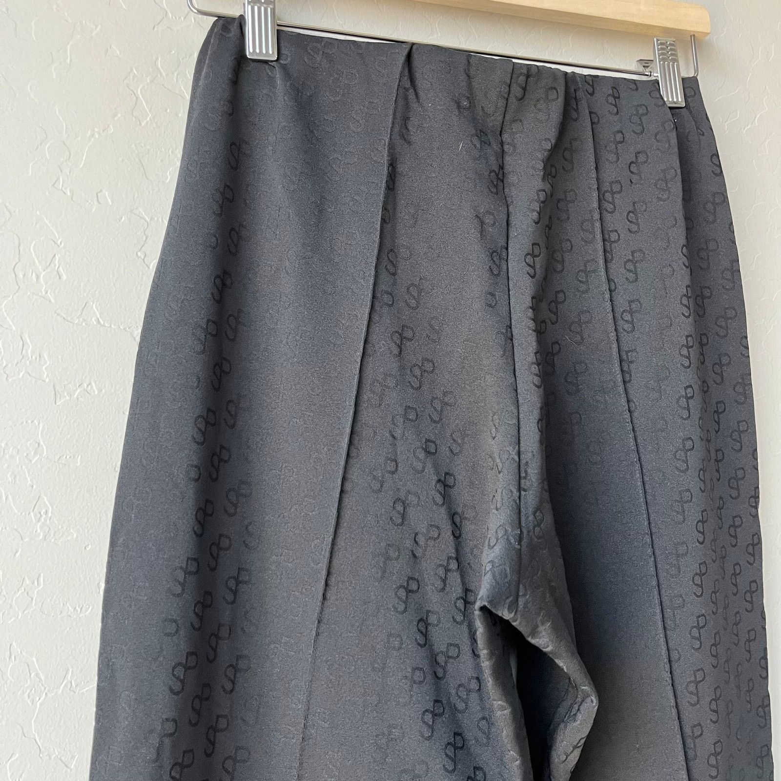 Saks Potts Saks Potts Black Lissi Logo Jacquard Straight Leg Pants Sz 1 Size 27" / US 4 / IT 40 - 9 Thumbnail