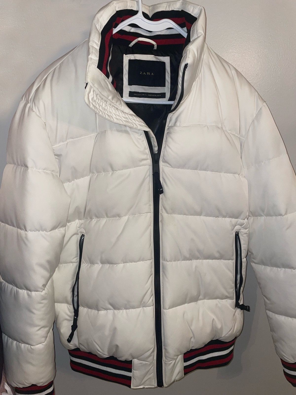Zara Zara Men’s White Puffer Jacket Size US L / EU 52-54 / 3 - 3 Thumbnail