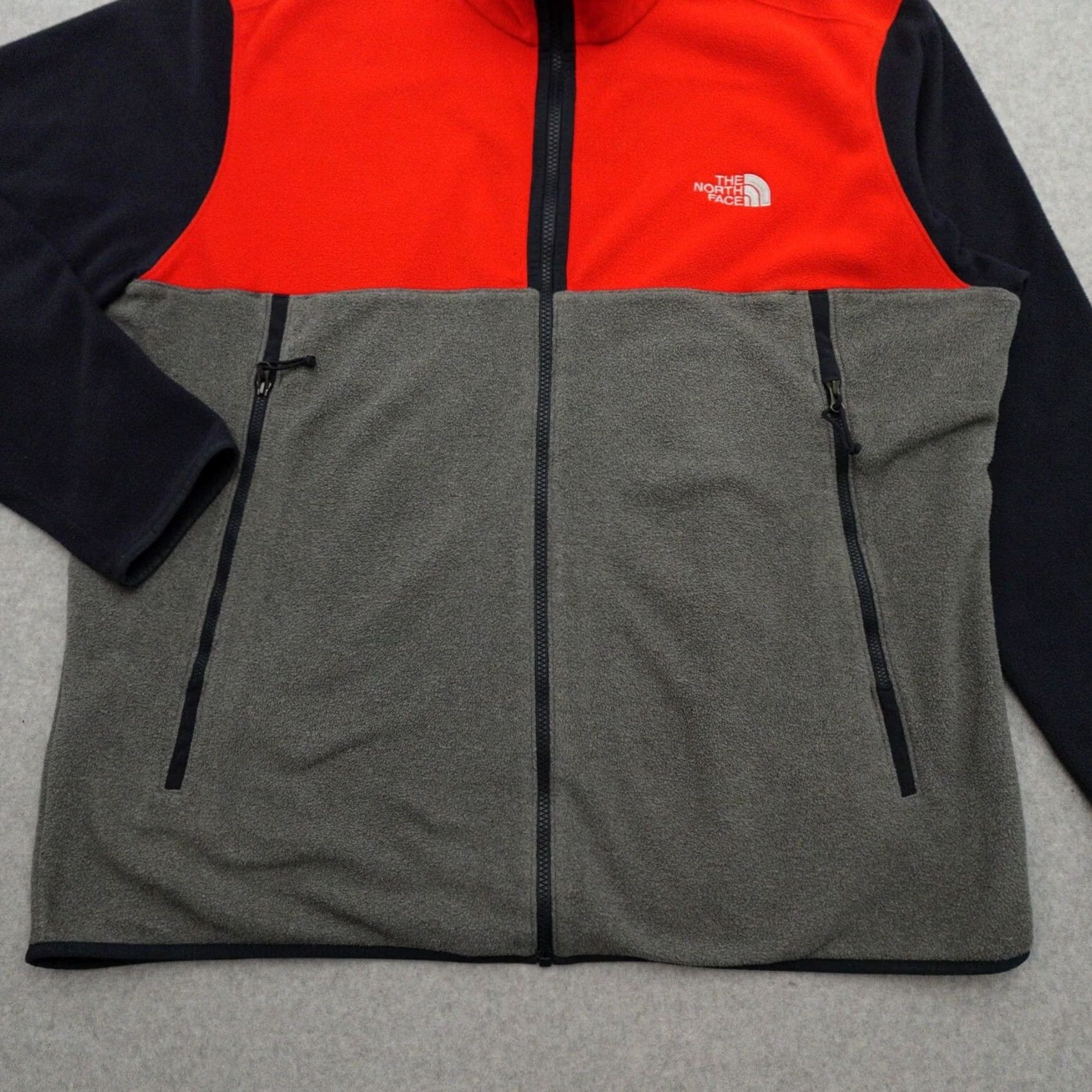 The North Face North Face Fleece Jacket Adult 2XL Gray Orange Blue Full Zip Outdoor Size US XXL / EU 58 / 5 - 6 Thumbnail