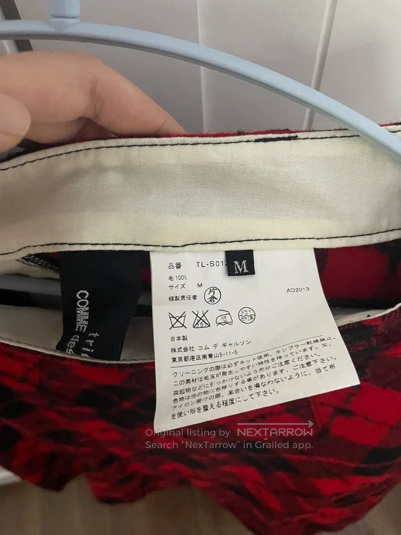 Comme des Garcons Comme Des Garcons size M Red Gingham Half Skirt Size 22" - 4 Thumbnail