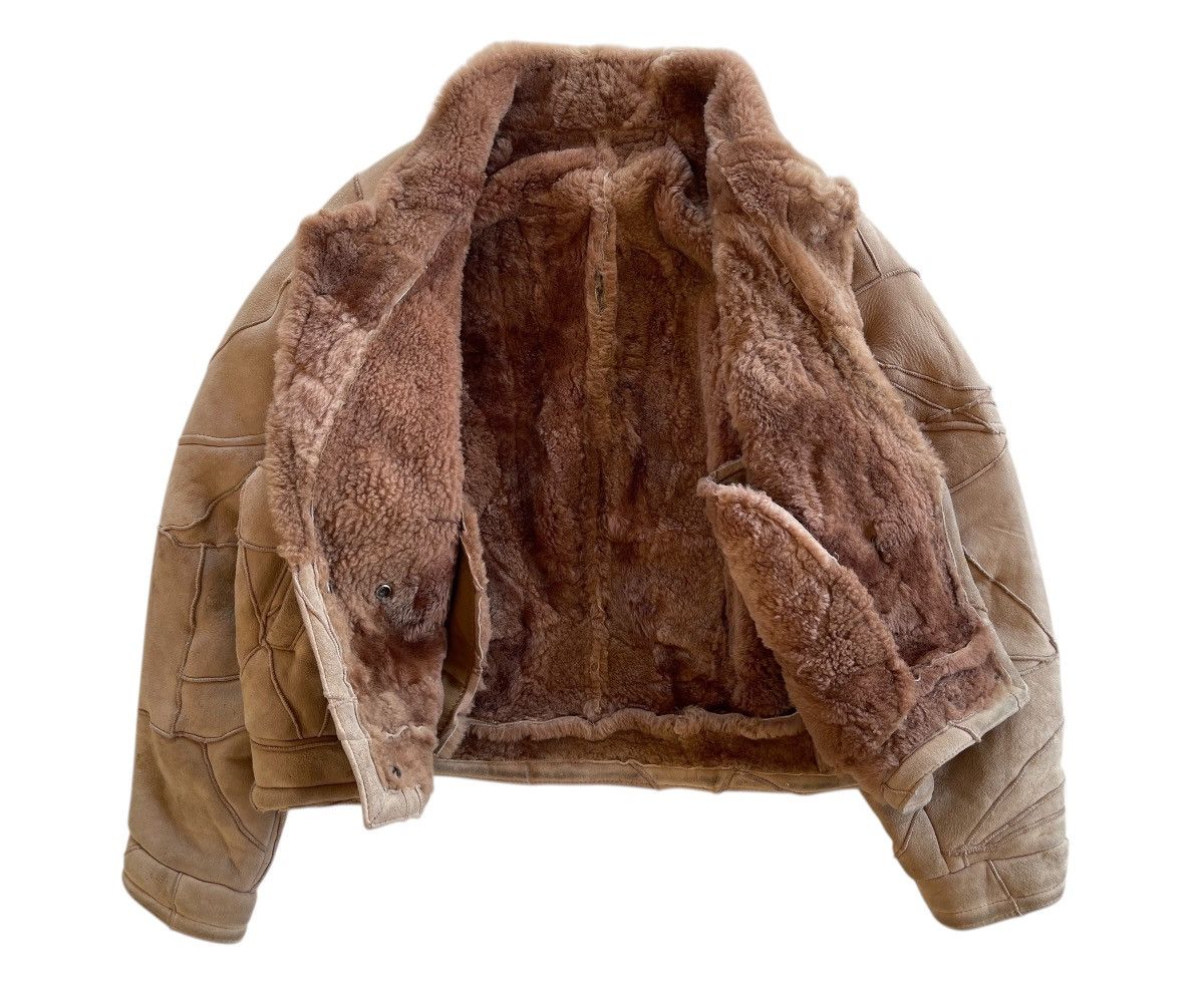 Vintage Patchwork Sheepskin Fur Cropped Jacket Size US M / EU 48-50 / 2 - 9 Thumbnail