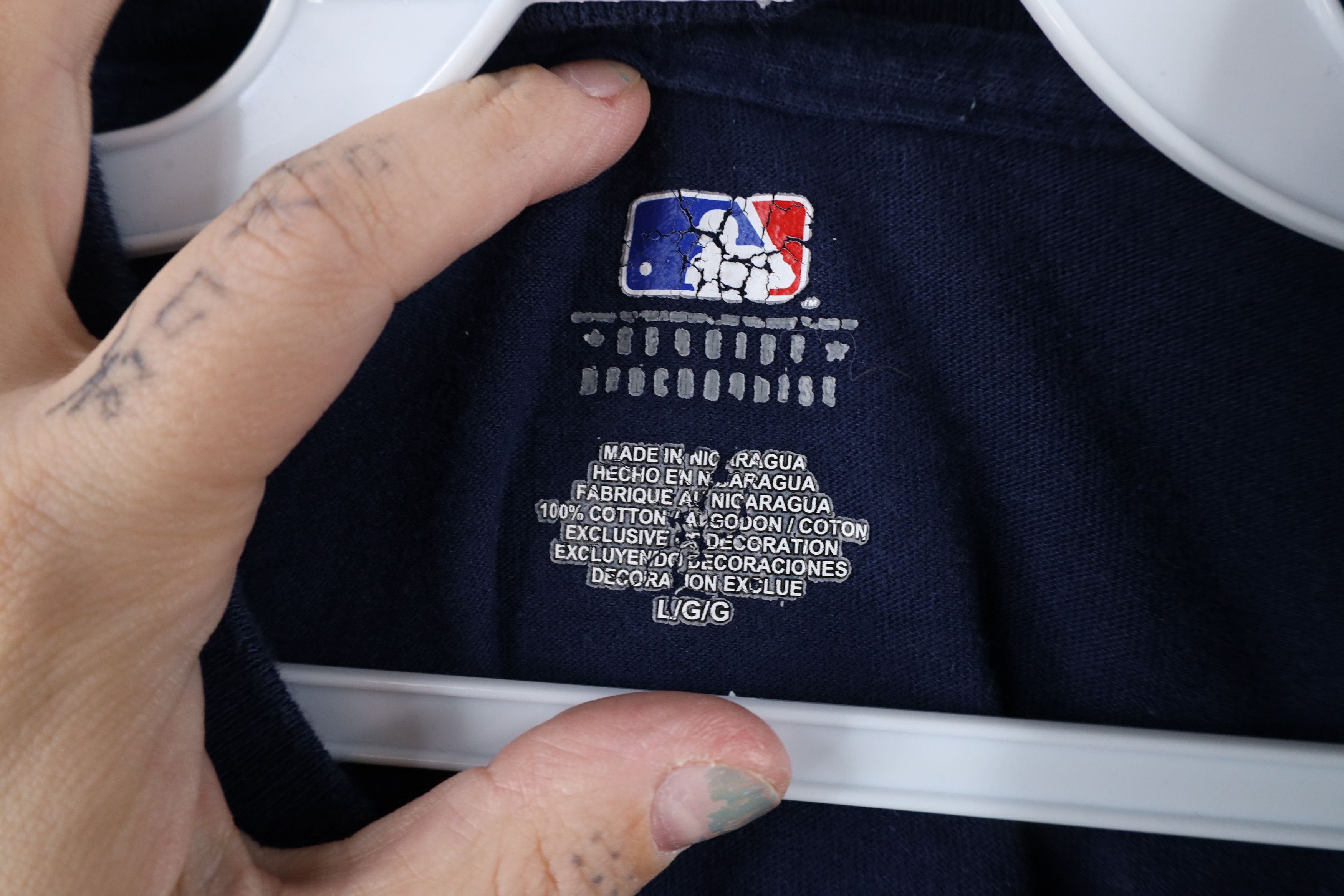 Vintage Vintage Y2K Spell Out Detroit Tigers Baseball T-Shirt Blue Size US L / EU 52-54 / 3 - 9 Thumbnail