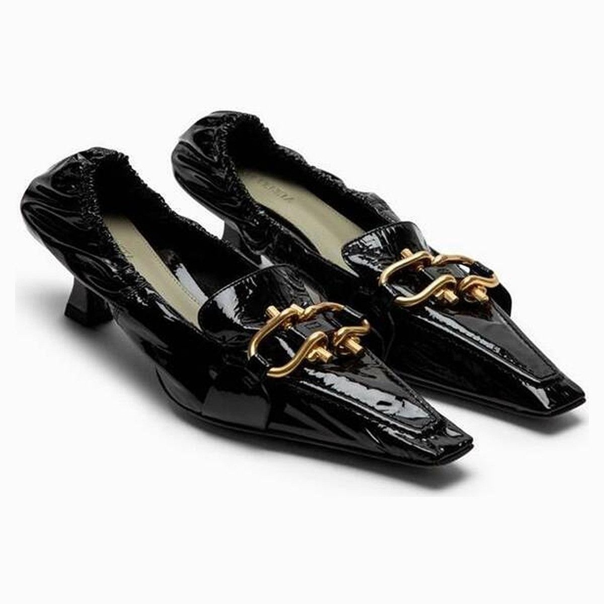Bottega Veneta o1n1vont1124 Madame Calfskin Pumps in Black Size US 8 / IT 38 - 4 Thumbnail