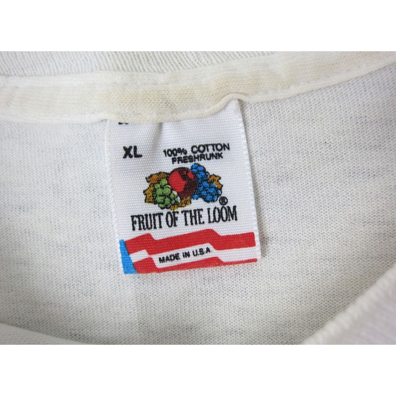 Fruit Of The Loom VINTAGE Fruit of the Loom Shirt Mens Extra Large White Worlds Largest Triathlon 90s Size US XL / EU 56 / 4 - 6 Thumbnail