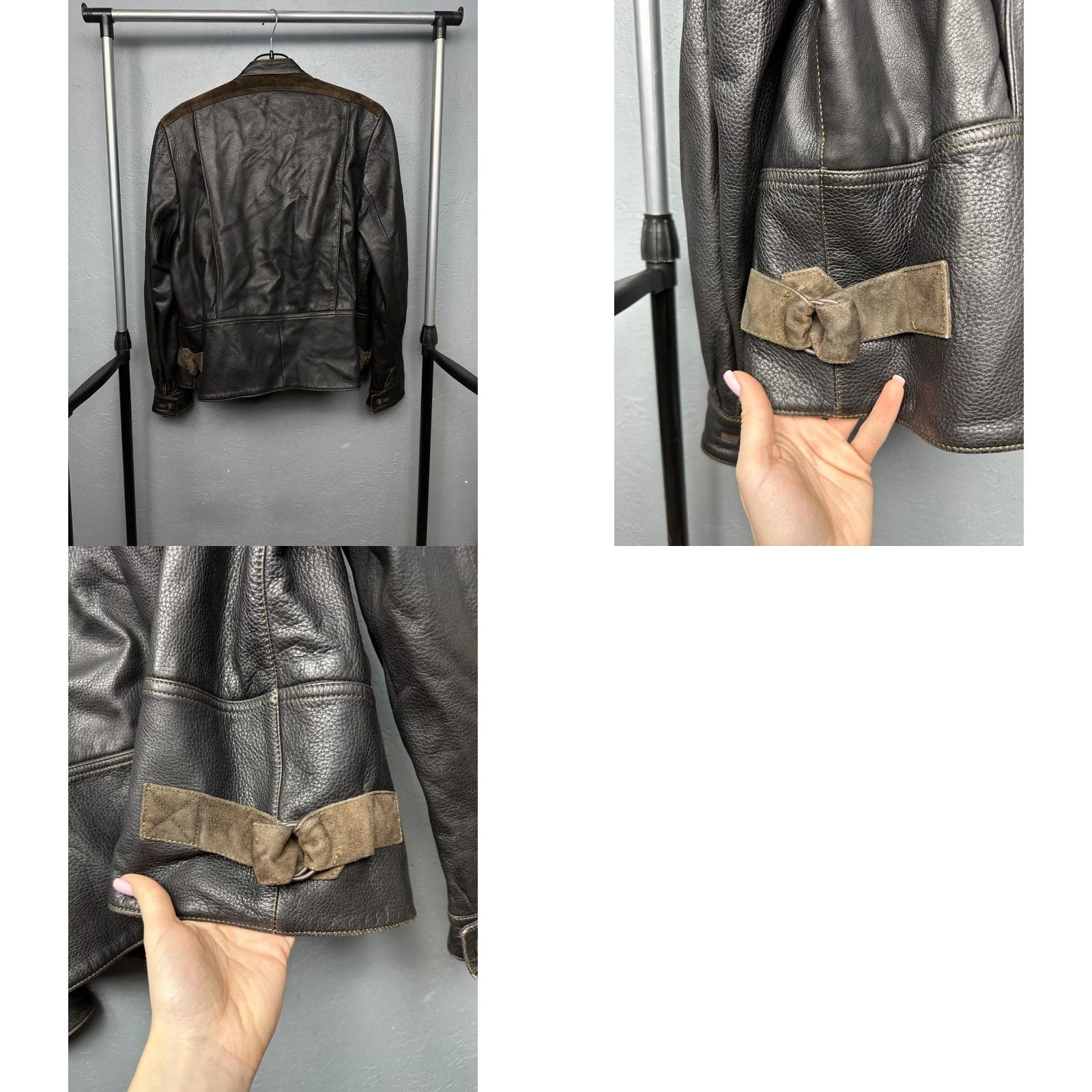 Vintage Meindl 90s Vintage Mens Leather Jacket Trachten Size 50 (M) Black Coat, Windbreaker, 90s Theme, Germany, Vintage Mens Jacket Size US M / EU 48-50 / 2 - 9 Thumbnail