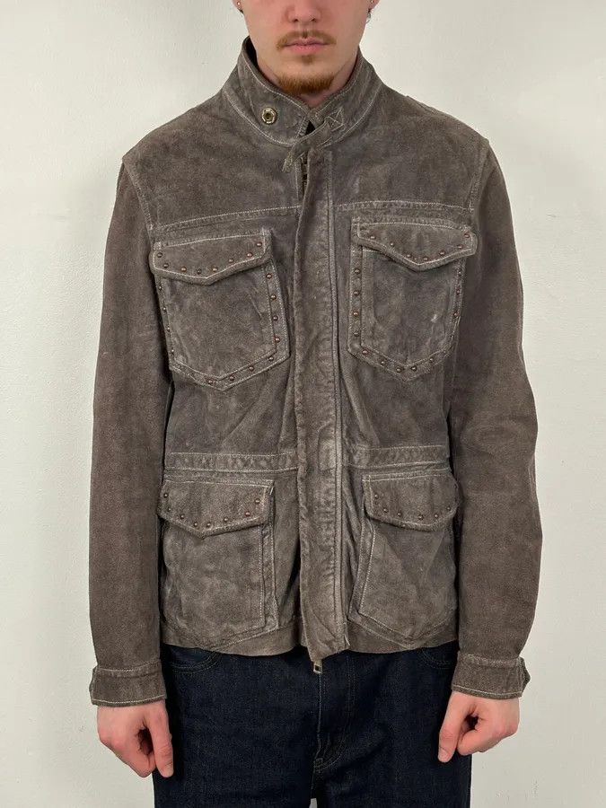 Giorgio Brato 2000s Giorgio Brato Grey Suede Multi-Pocket Leather Jacket Size US M / EU 48-50 / 2 - 2 Thumbnail