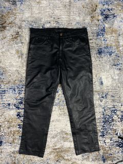 LOUIS VUITTON Denim Pants Jeans 42 Black Authentic Men Used from Japan