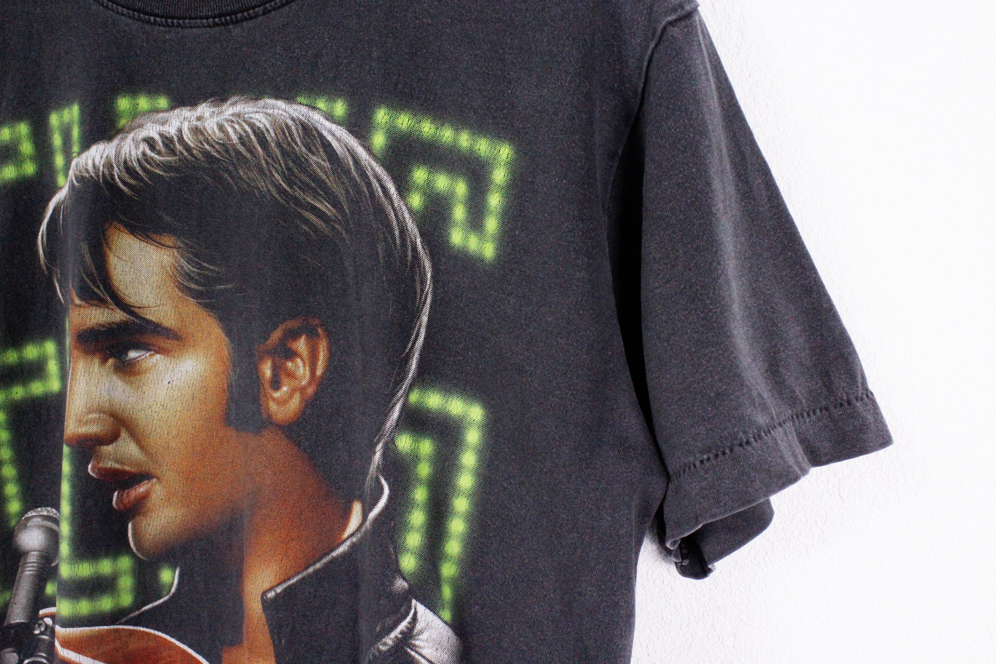 Band Tees × Vintage Vintage Elvis Presley Graphic Fade Single Stitch Tee T-shirt Size US M / EU 48-50 / 2 - 3 Thumbnail