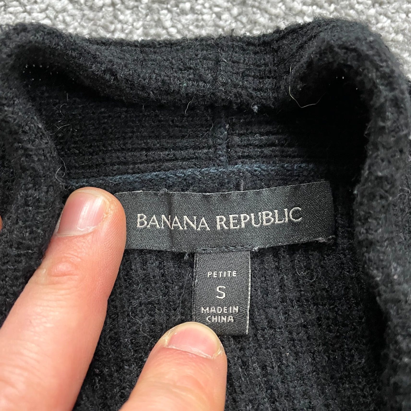 Banana Republic VINTAGE? Wait, Banana Republic Open Cardigan Sweater Womens Small Petite Black Knit Casual Work Size S / US 4 / IT 40 - 5 Thumbnail