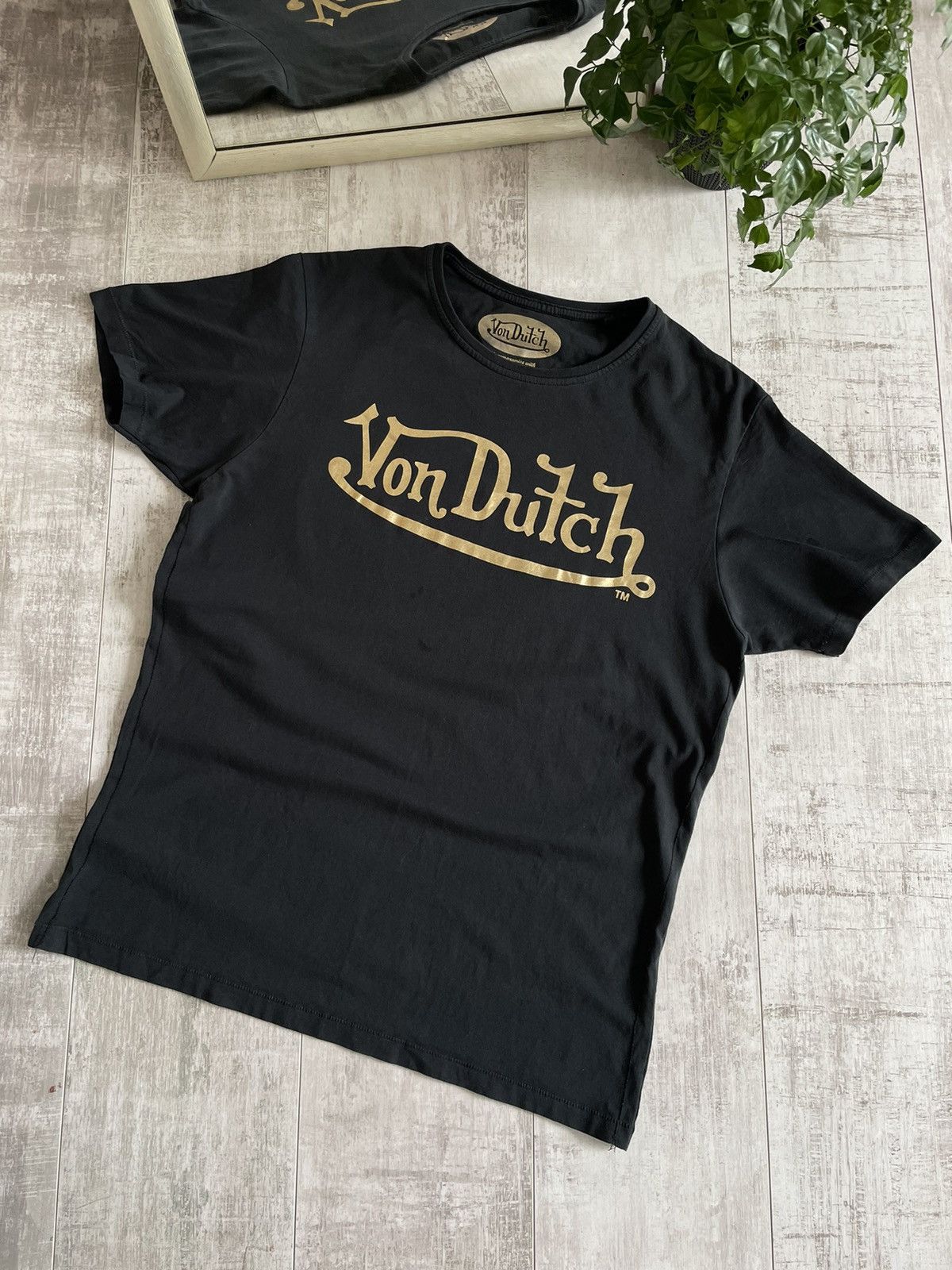 Vintage × Von Dutch Von Dutch Vintage Big Logo Gold T-Shirt Y2K Japanese Rare Size US L / EU 52-54 / 3 - 2 Thumbnail