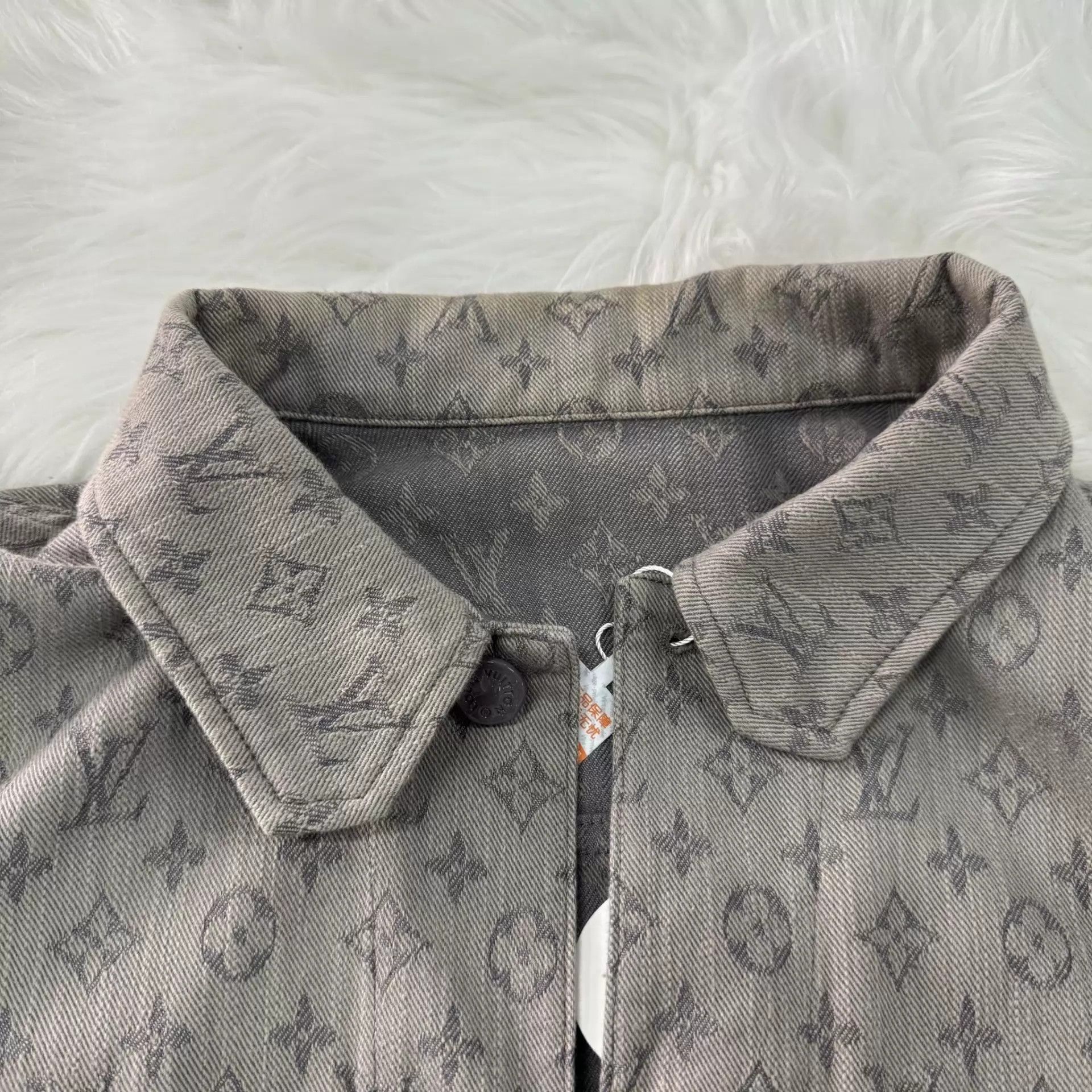 Louis Vuitton LV All-Over Print Denim Jacket Gray 48 Size US M / EU 48-50 / 2 - 3 Thumbnail
