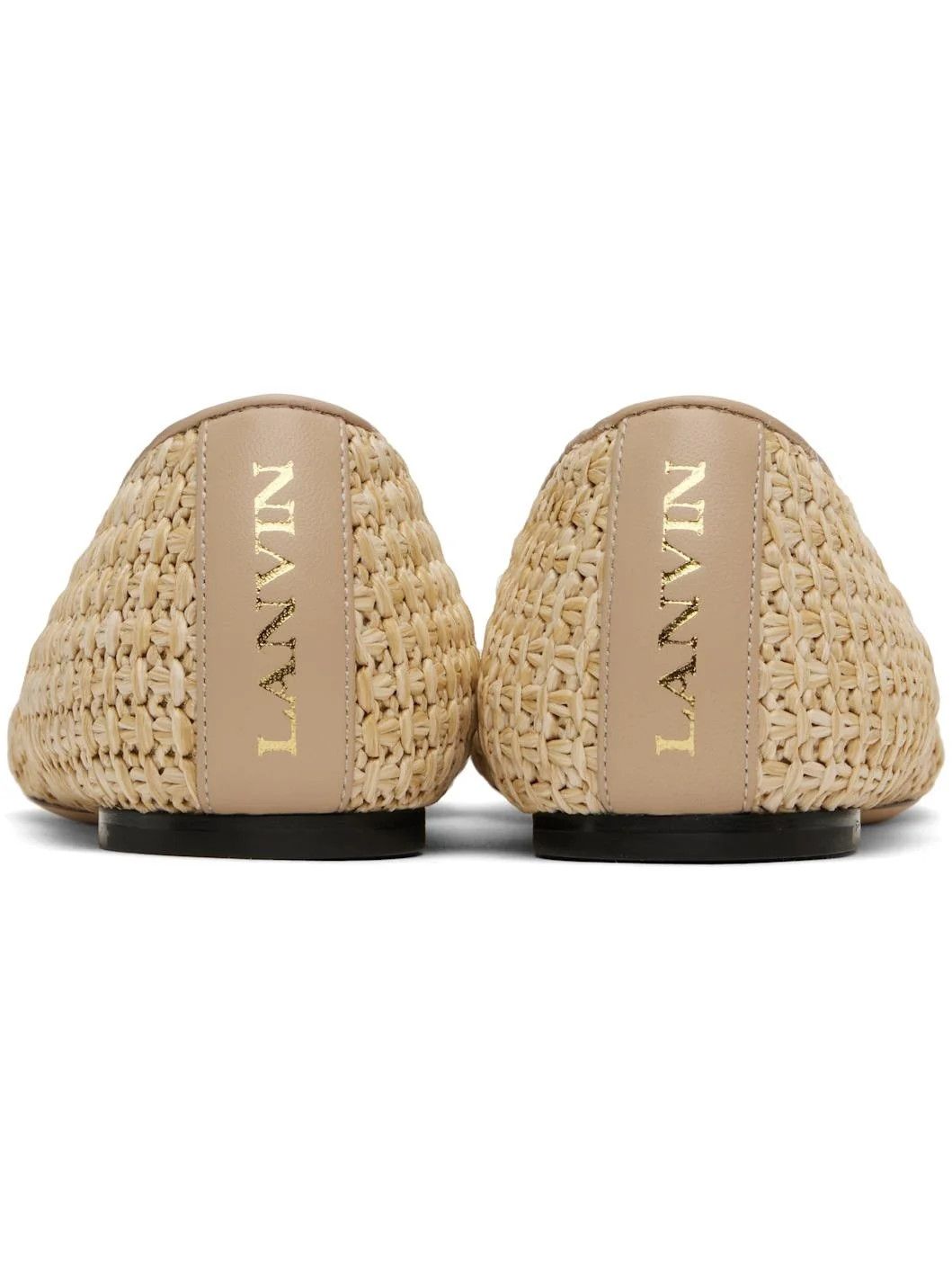 Lanvin o1w1db10226 Raffia Ballerina Flats in Beige Size US 8 / IT 38 - 2 Thumbnail