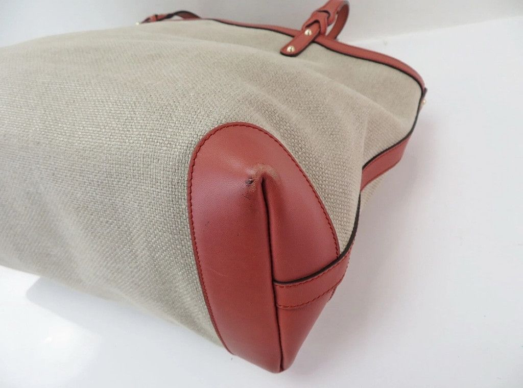 Gucci Women's Gucci Tote Bag Large Beige and Red Size ONE SIZE - 7 Thumbnail