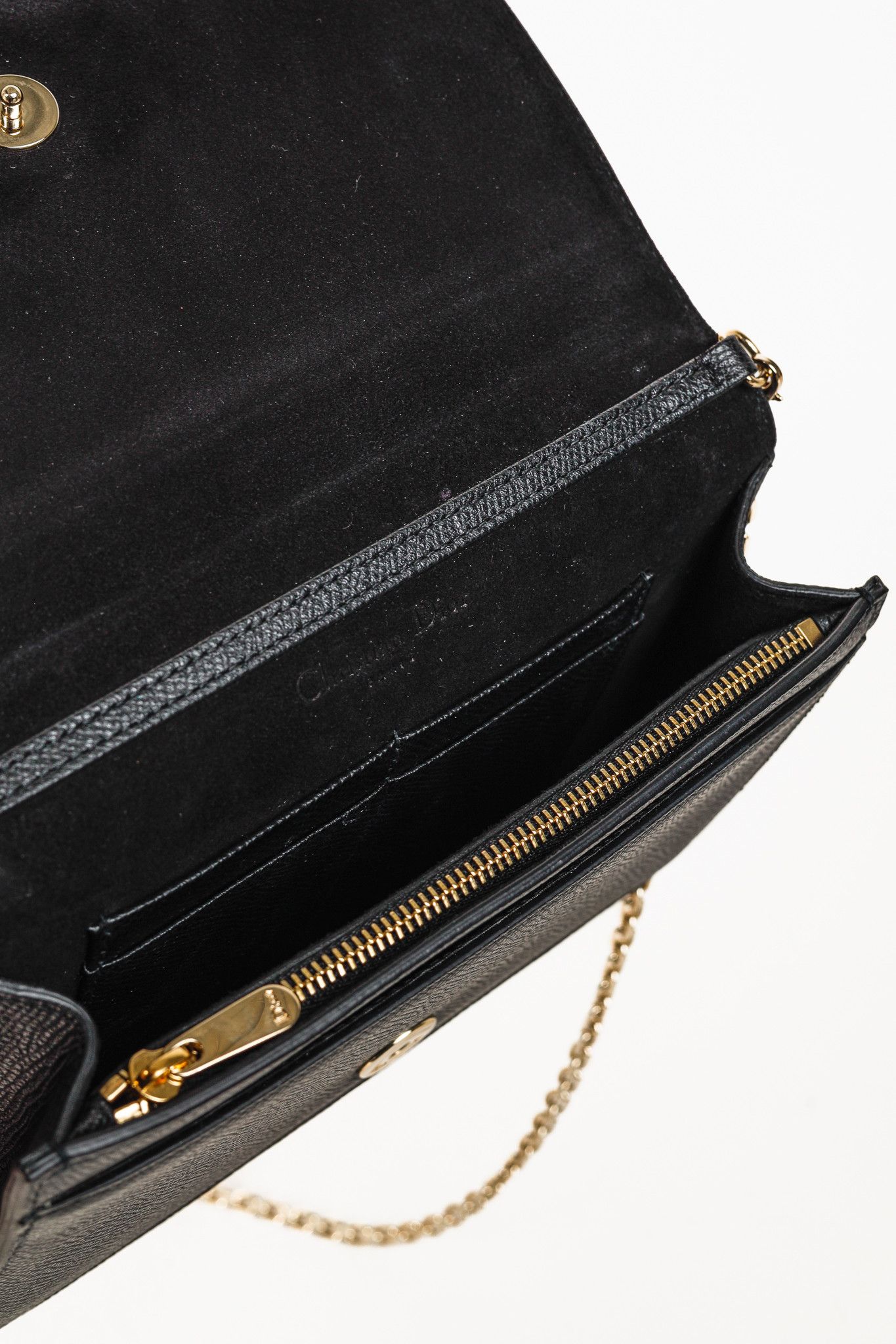 Dior Christian Dior 30 Montaigne Black Leather 2-in-1 Pouch Size ONE SIZE - 13 Thumbnail