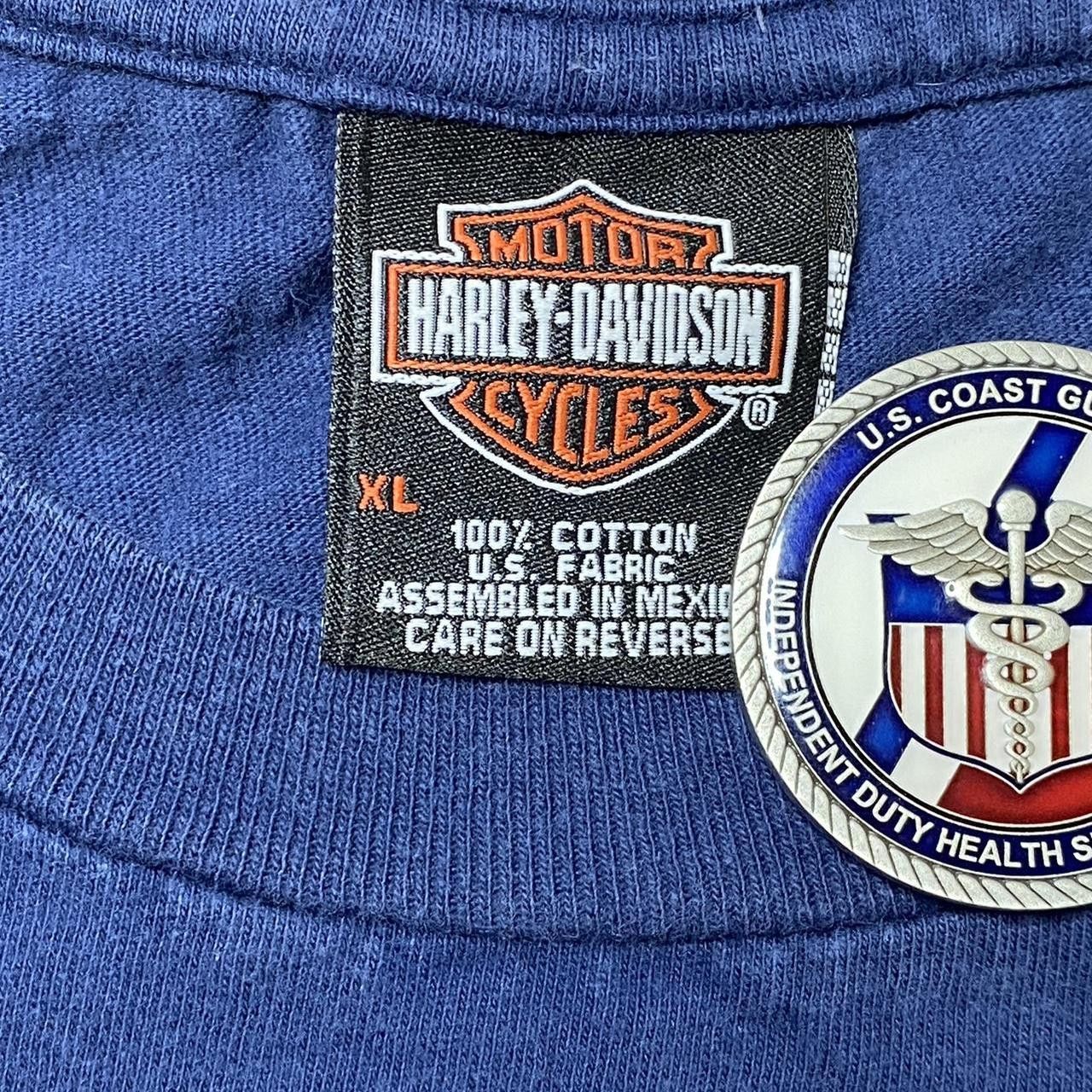 Harley Davidson Vintage Harley Davidson Qatar 2005 Blue Biker Tee Size XL Size US XL / EU 56 / 4 - 3 Thumbnail