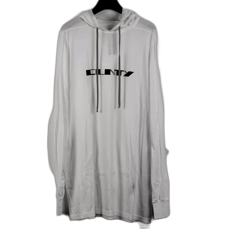 Rick Owens rickowens white hoodie with print Size US L / EU 52-54 / 3 - 1 Thumbnail