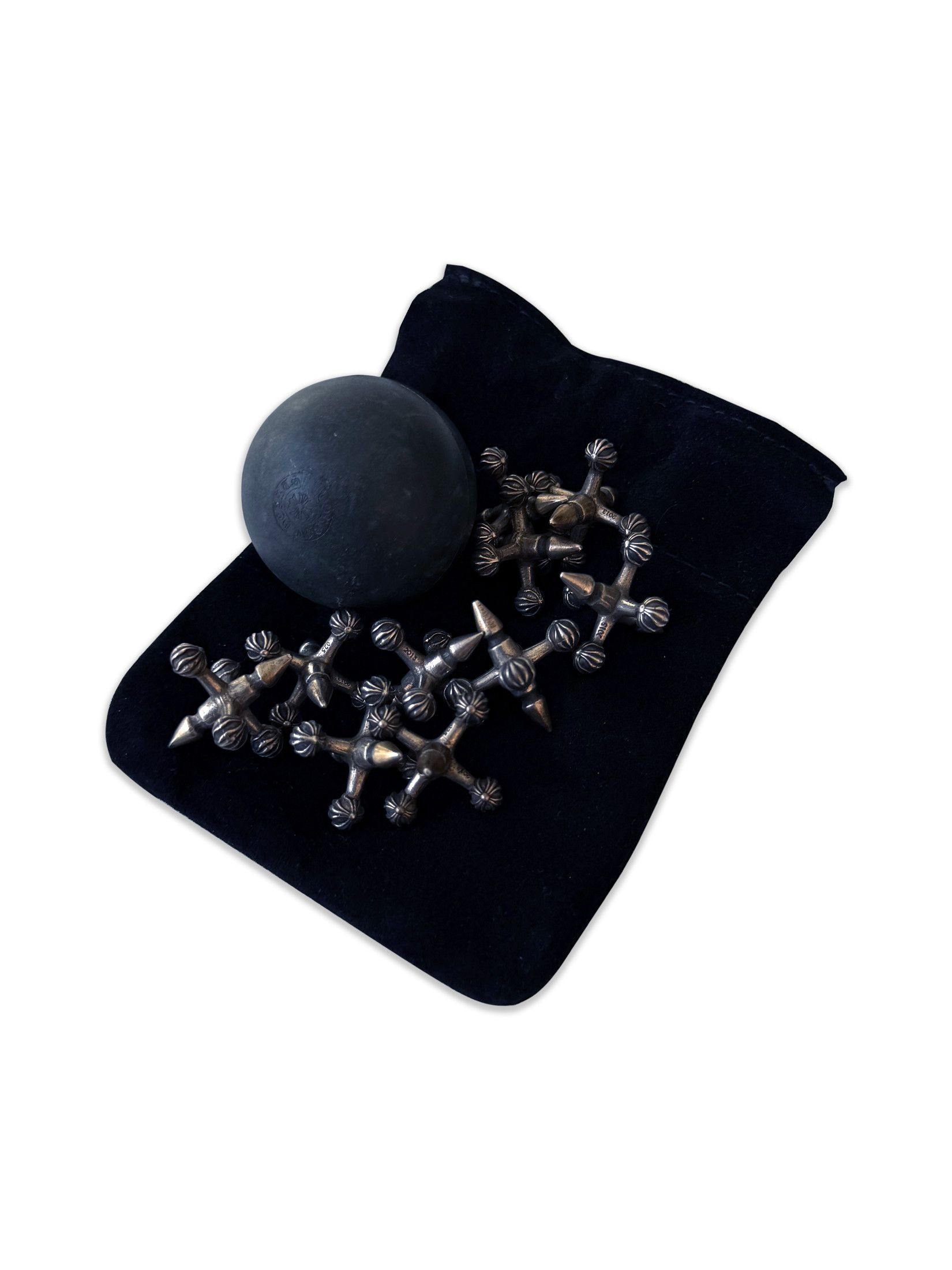 小物 Chrome Hearts Jacks Game Chrome Hearts Silver Jacks Game Set – Justin Reed