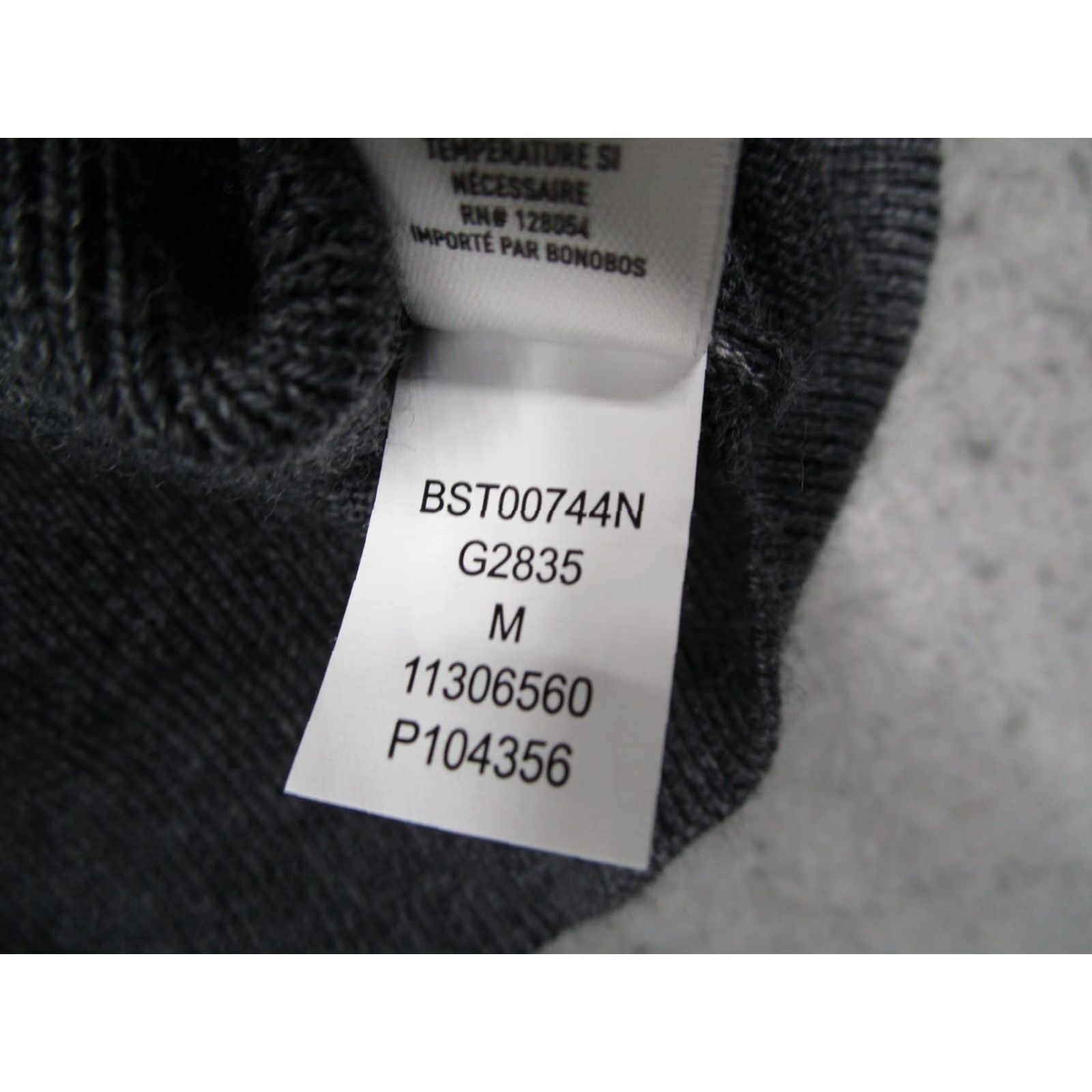 Bonobos Bonobos Mens Sweater V-Neck Pullover Long Sleeve Gray 100% Merino Wool Knit Modern Casual Shirt Size US M / EU 48-50 / 2 - 5 Thumbnail