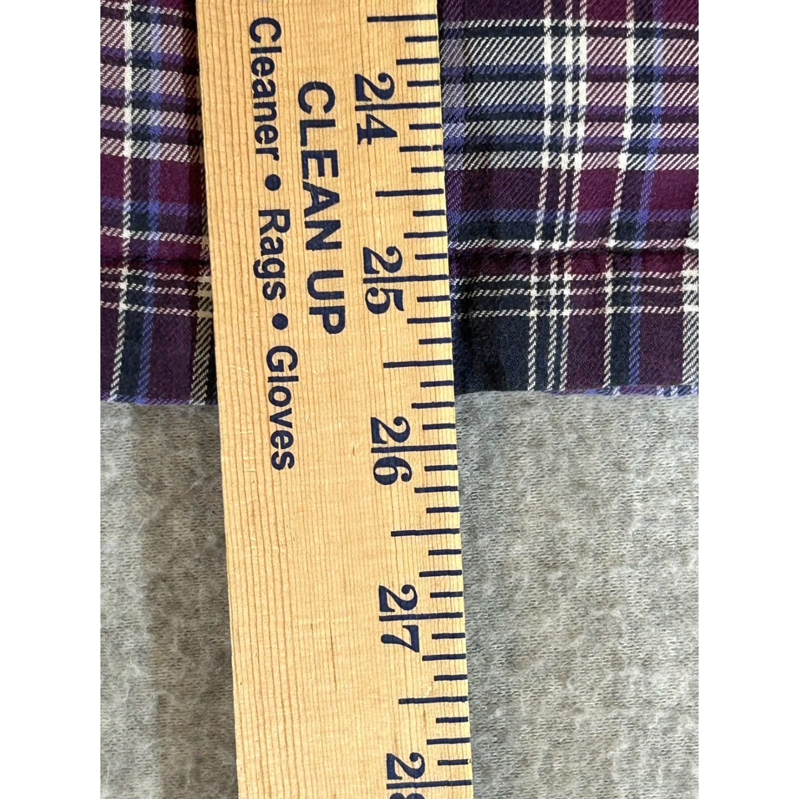 Vintage L.L. Bean Flannel Shirt Womens M Plaid Button-Up Shacket Jacket Top Fleece Lined Casual Fall Winter Violet Purple Size M / US 6-8 / IT 42-44 - 6 Thumbnail