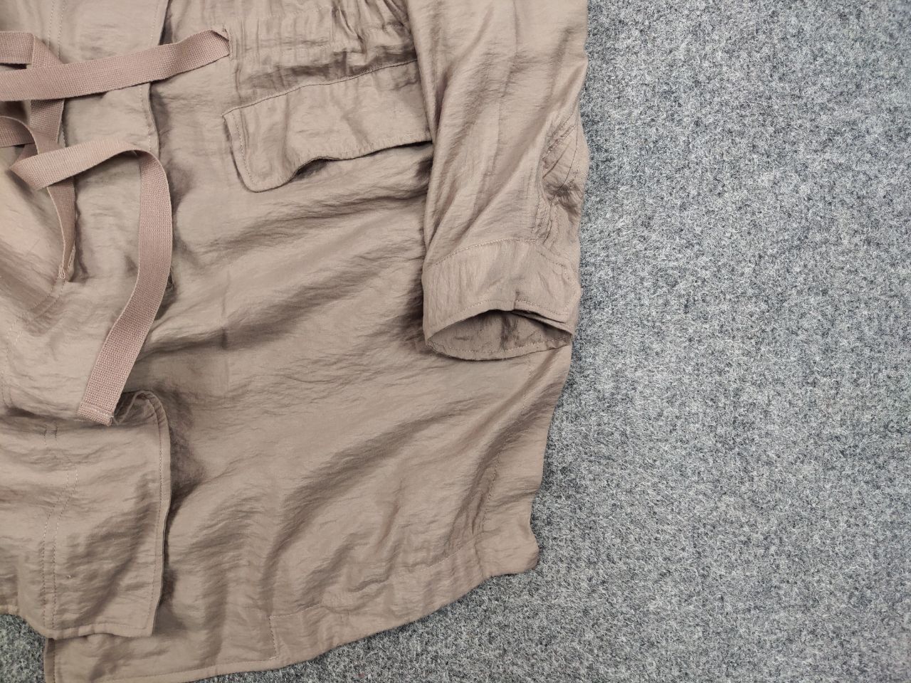Allsaints All Saints Kinsley Parka Hooded Zip Up Tan Jacket Coat Size M / US 6-8 / IT 42-44 - 10 Thumbnail