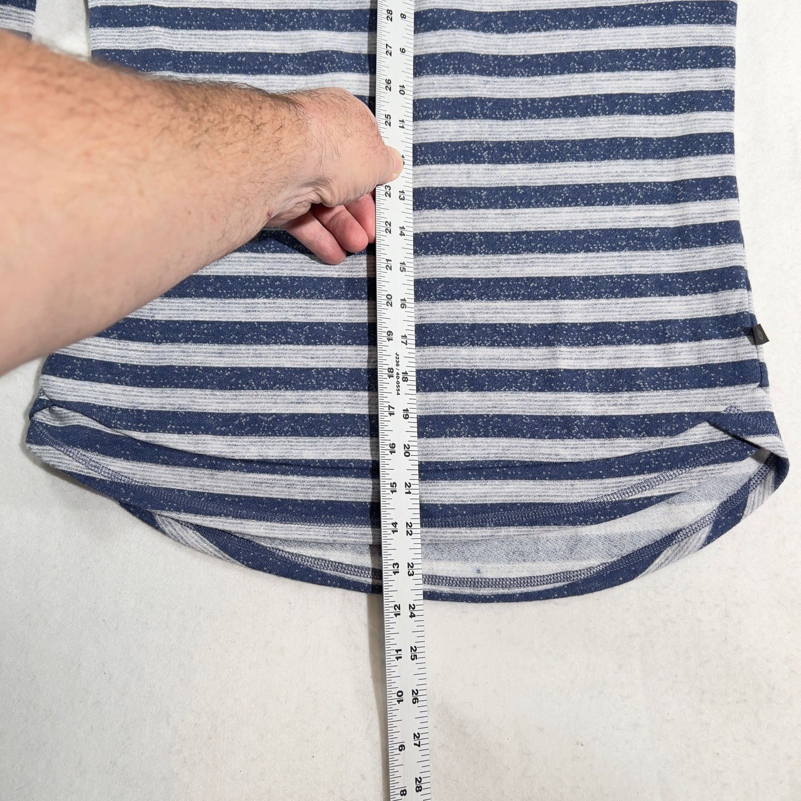 Robert Talbott T by Talbots Sweater Woman XS Boat Neck Blue Grey Stripe Size XS / US 0-2 / IT 36-38 - 8 Thumbnail
