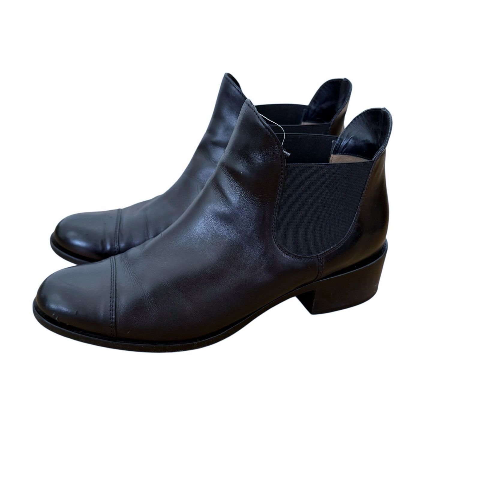 Giorgio Armani Giorgio Armani Black Leather Chelsea Boots Sz 6.5 Sz 37 Size US 6.5 / IT 36.5 - 3 Thumbnail