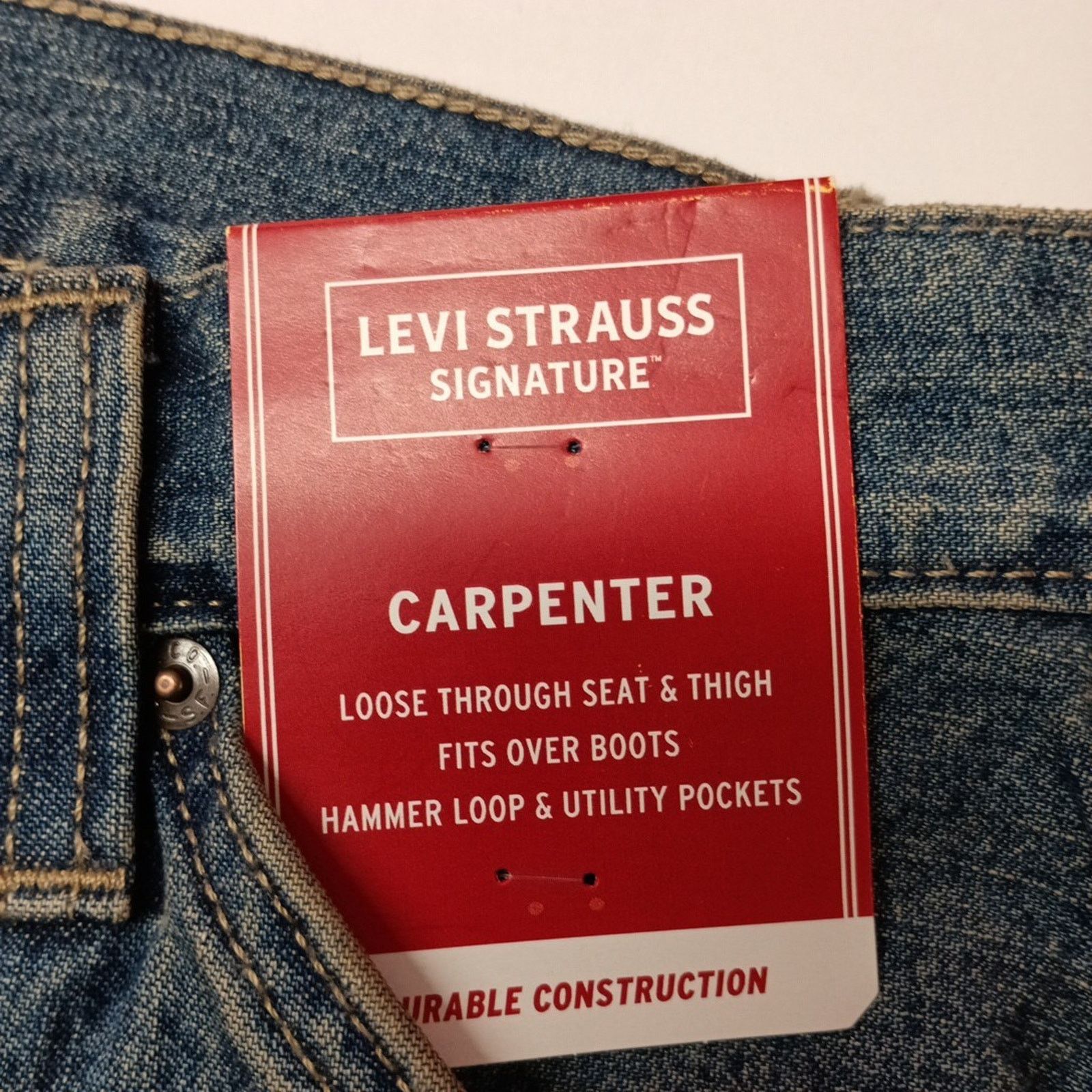 Levi's Signature Levi Strauss Carpenter Jeans Men's 30x30 Blue Size US 30 / EU 46 - 4 Thumbnail