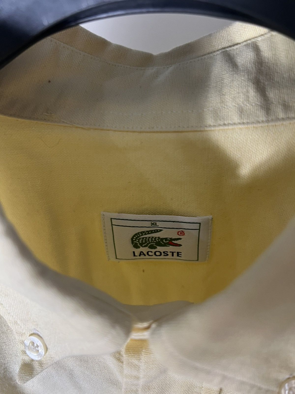 Lacoste × Vintage VERY RARE LACOSTE CHEMISE LONG SLEEVE SHIRT DESIGNER CASUAL Size US XL / EU 56 / 4 - 5 Thumbnail