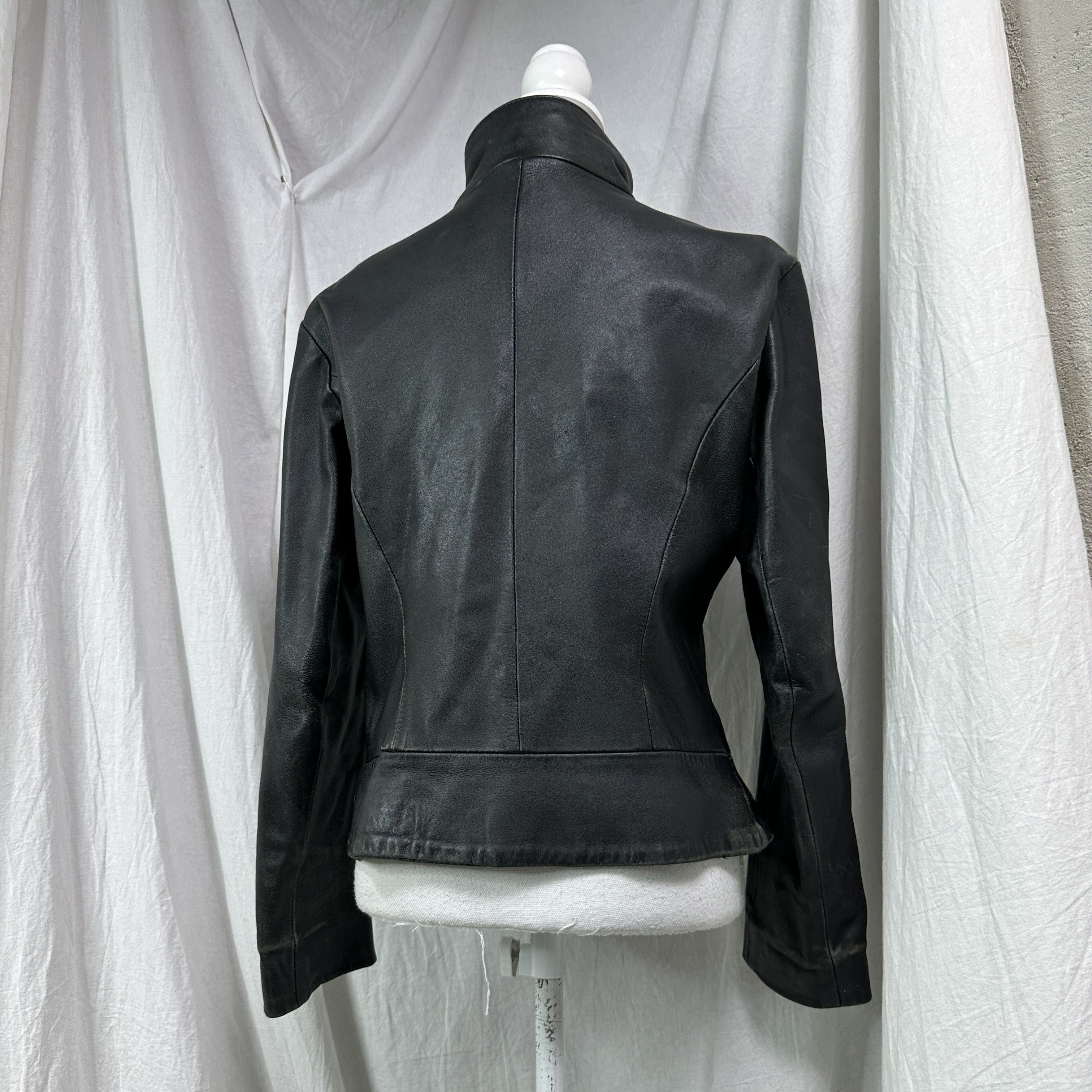 Vintage Vintage Leather Biker Moto Grunge Fitted Jacket 00s Size US L / EU 52-54 / 3 - 8 Thumbnail
