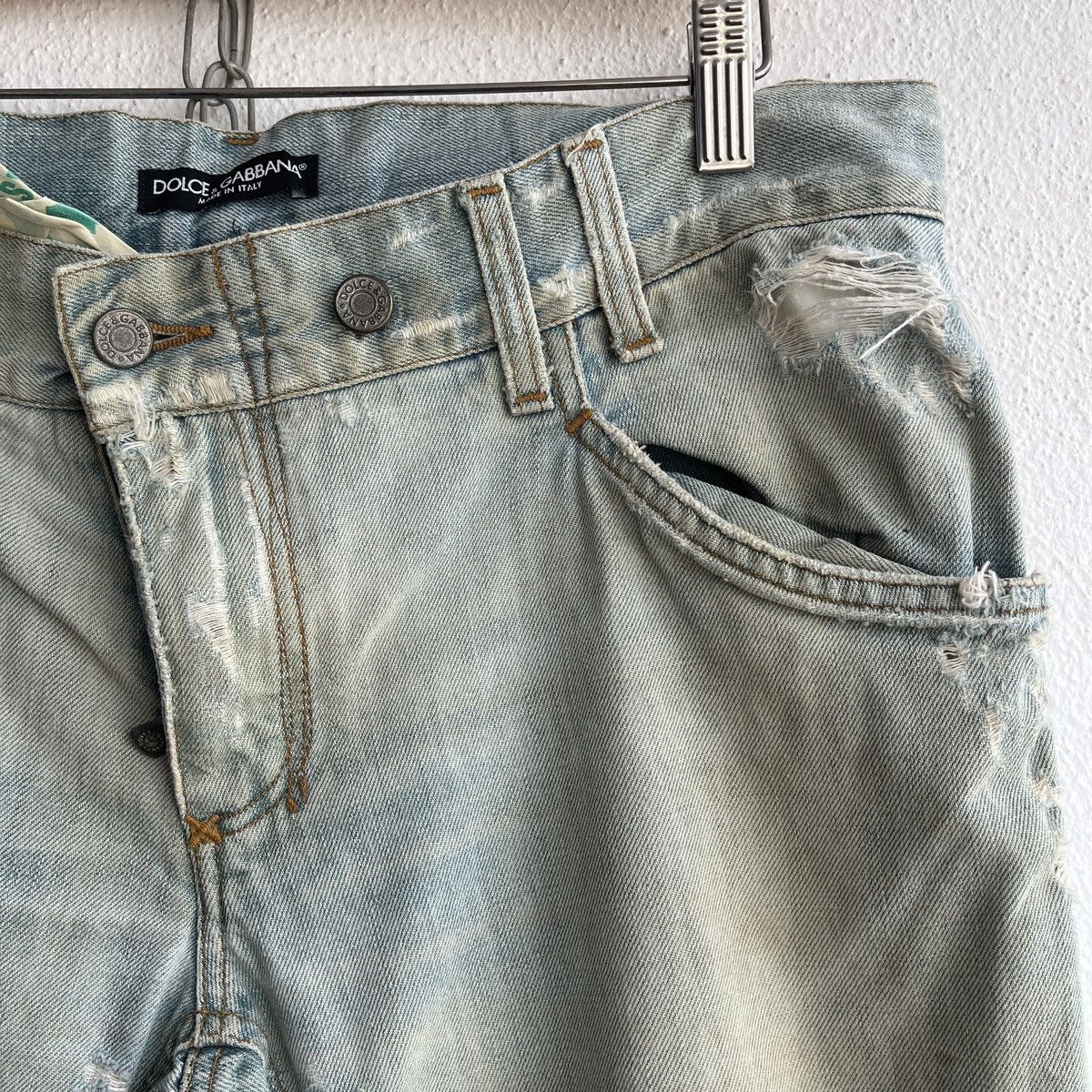 Dolce & Gabbana Distressed Runway Dolce & Gabbana Denim Classic 14 Size US 34 / EU 50 - 7 Thumbnail